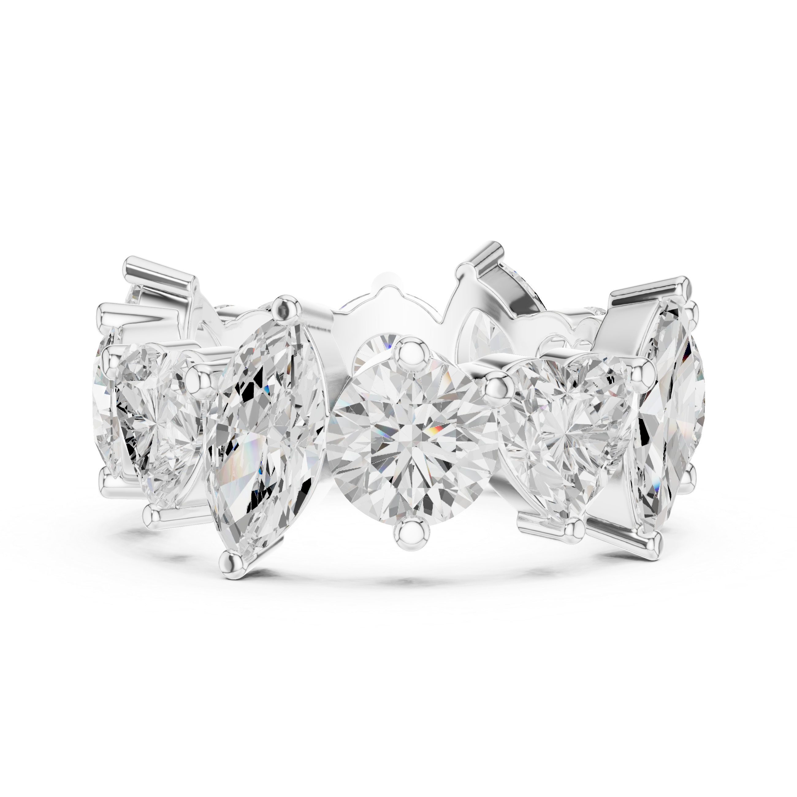 Mixed Cut Diamond Eternity Band