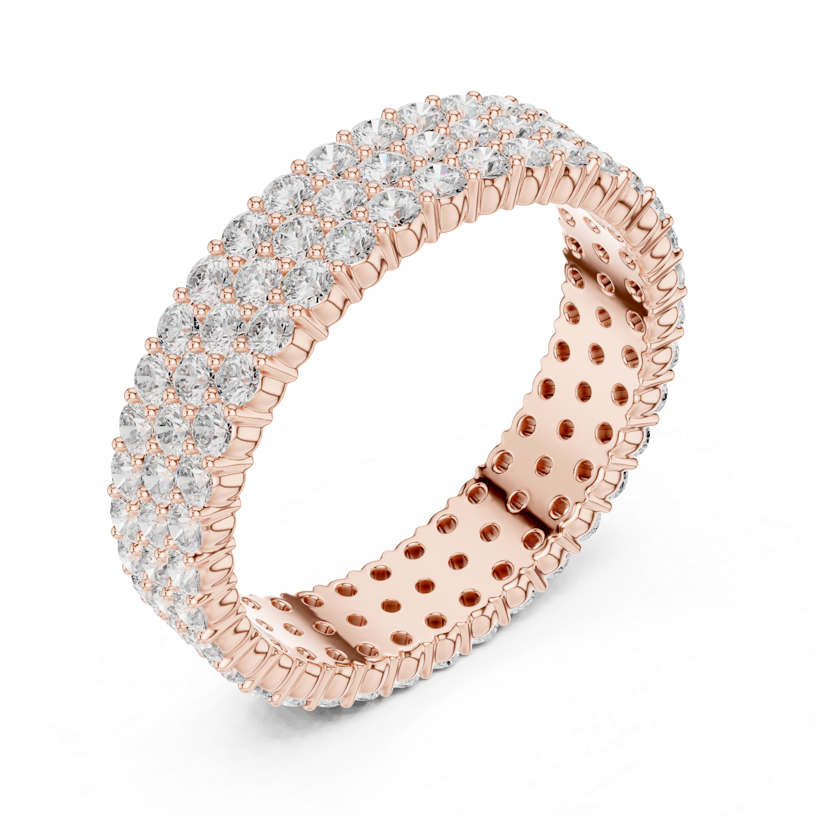 Five Row Diamond Eternity Band