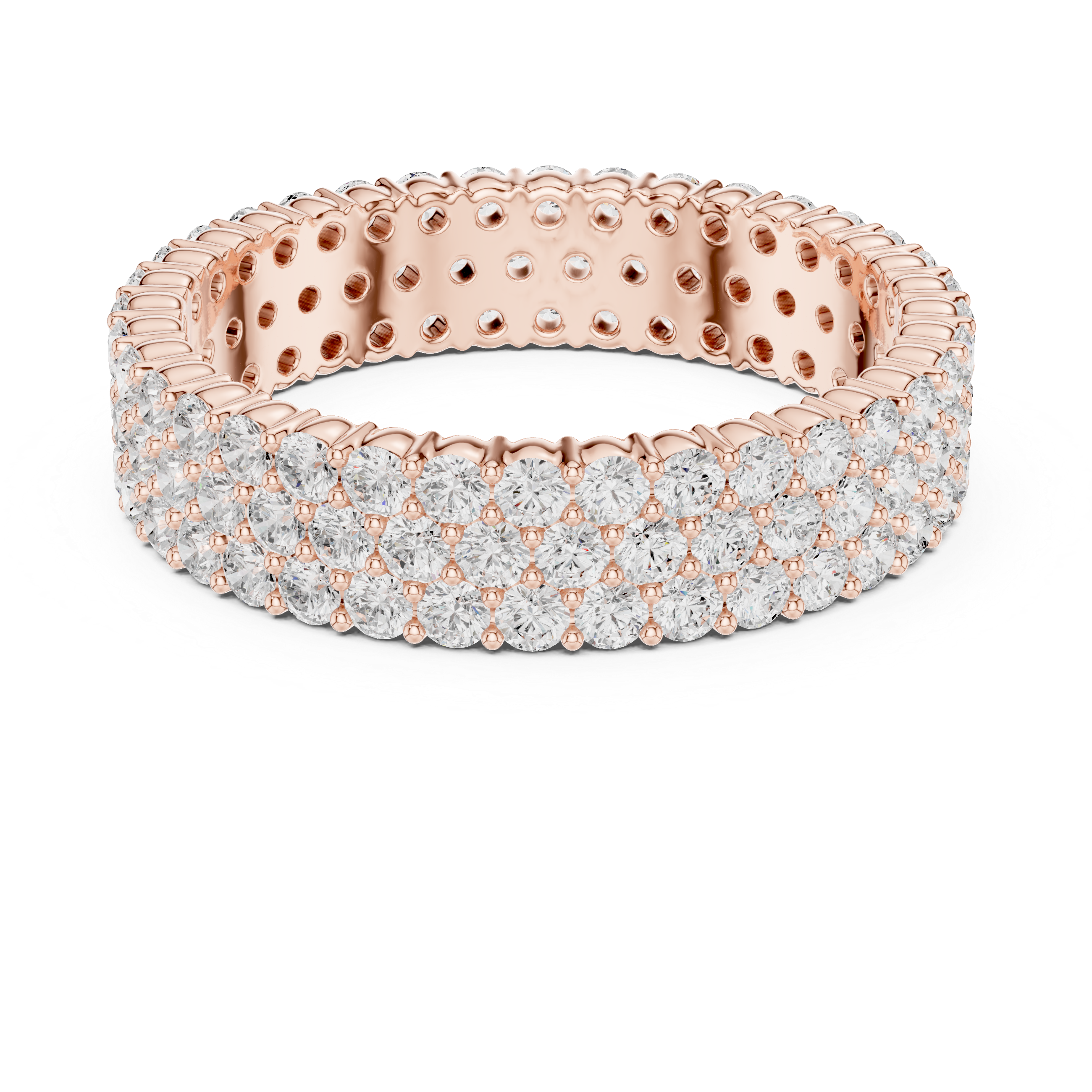 Five Row Diamond Eternity Band