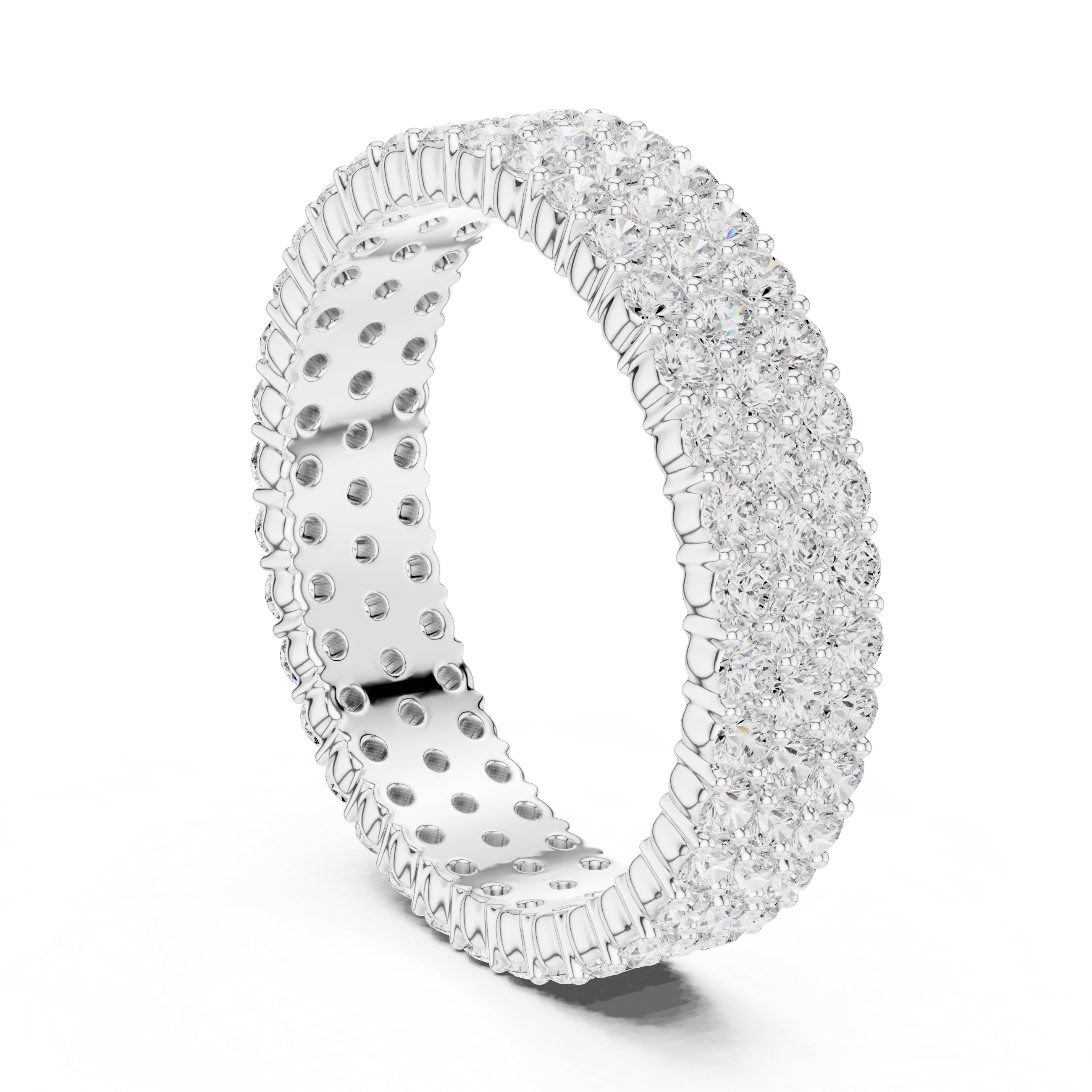 Five Row Diamond Eternity Band