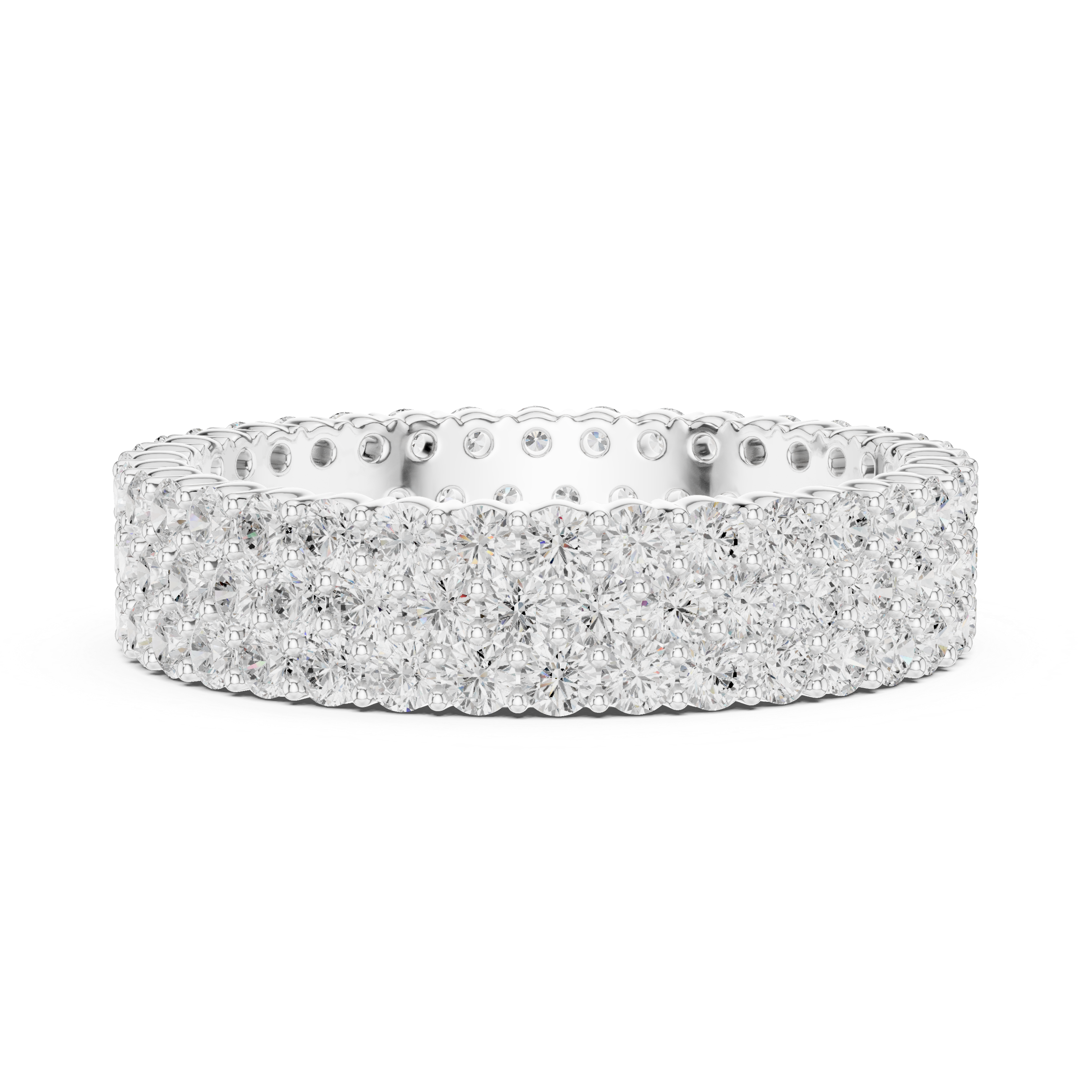 Five Row Diamond Eternity Band