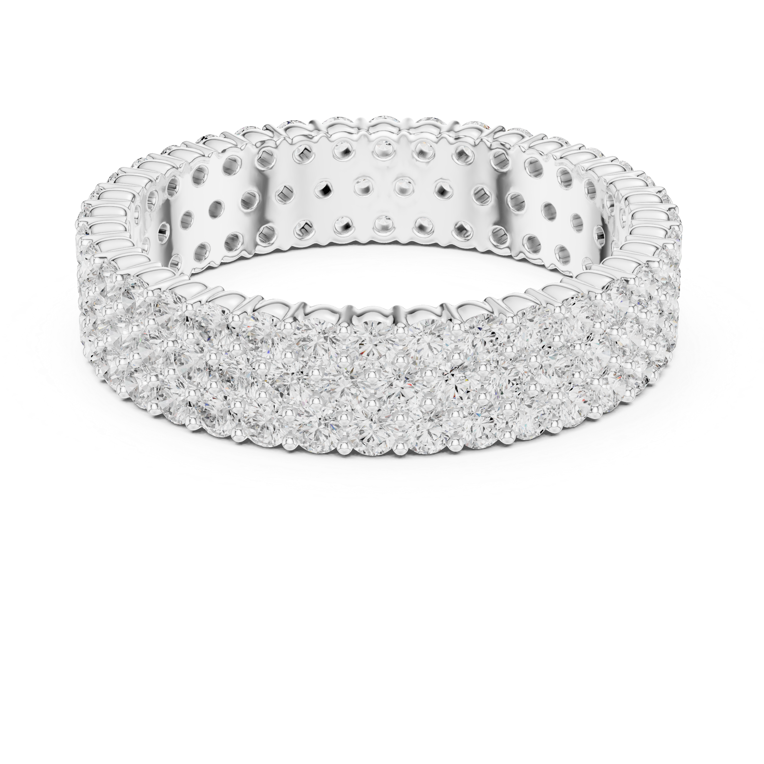 Five Row Diamond Eternity Band