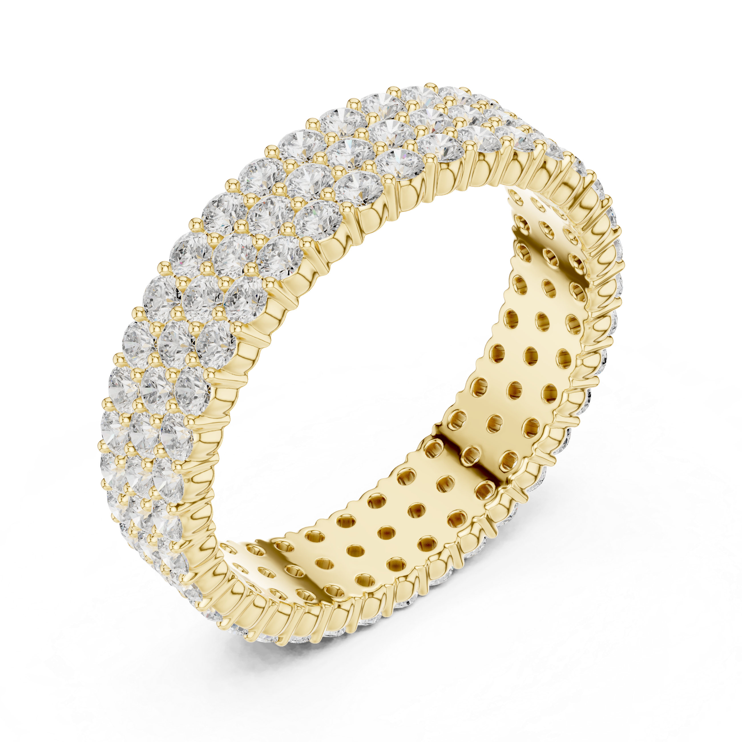 Five Row Diamond Eternity Band