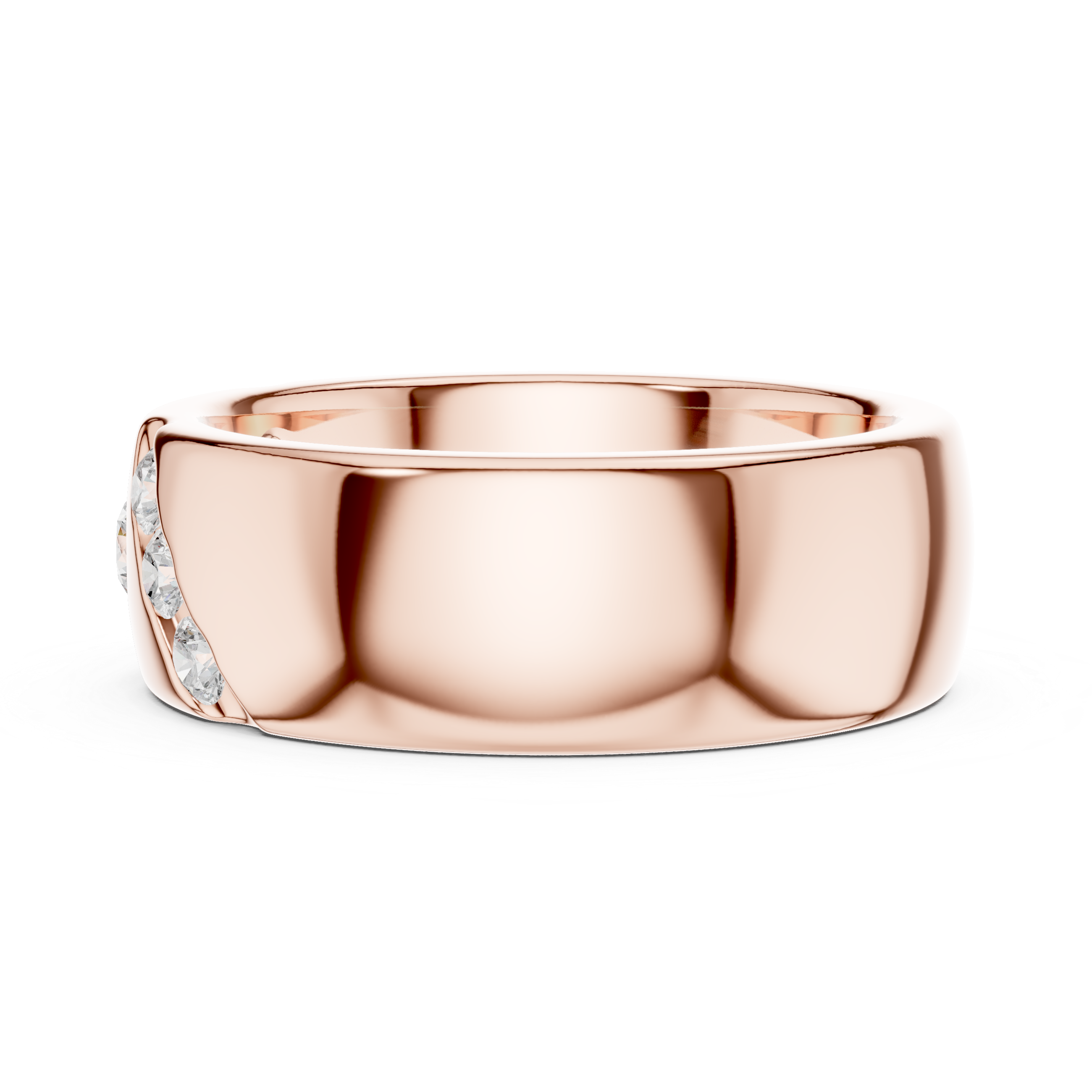 Modern Diamond Accent Wedding Band