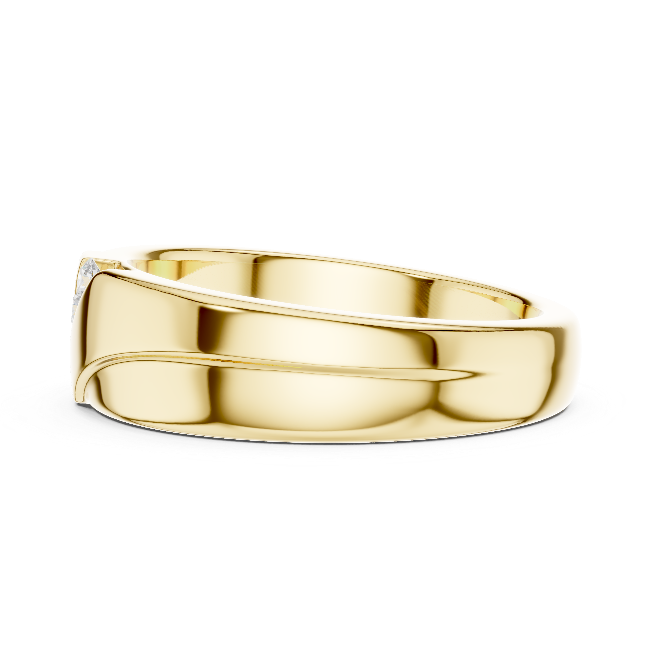 Modern Diamond Channel Wedding Band