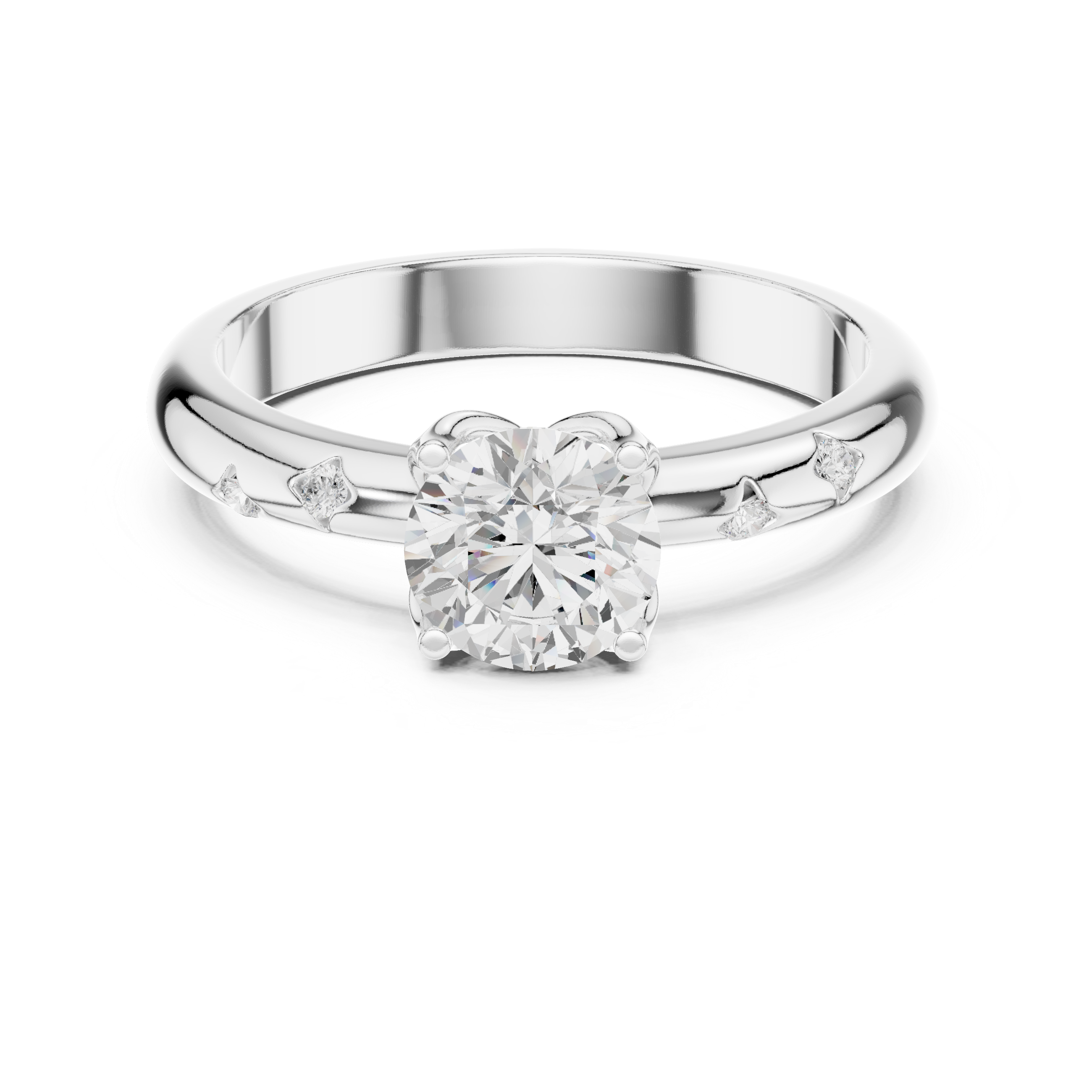 Classic Solitaire Diamond Engagement Ring