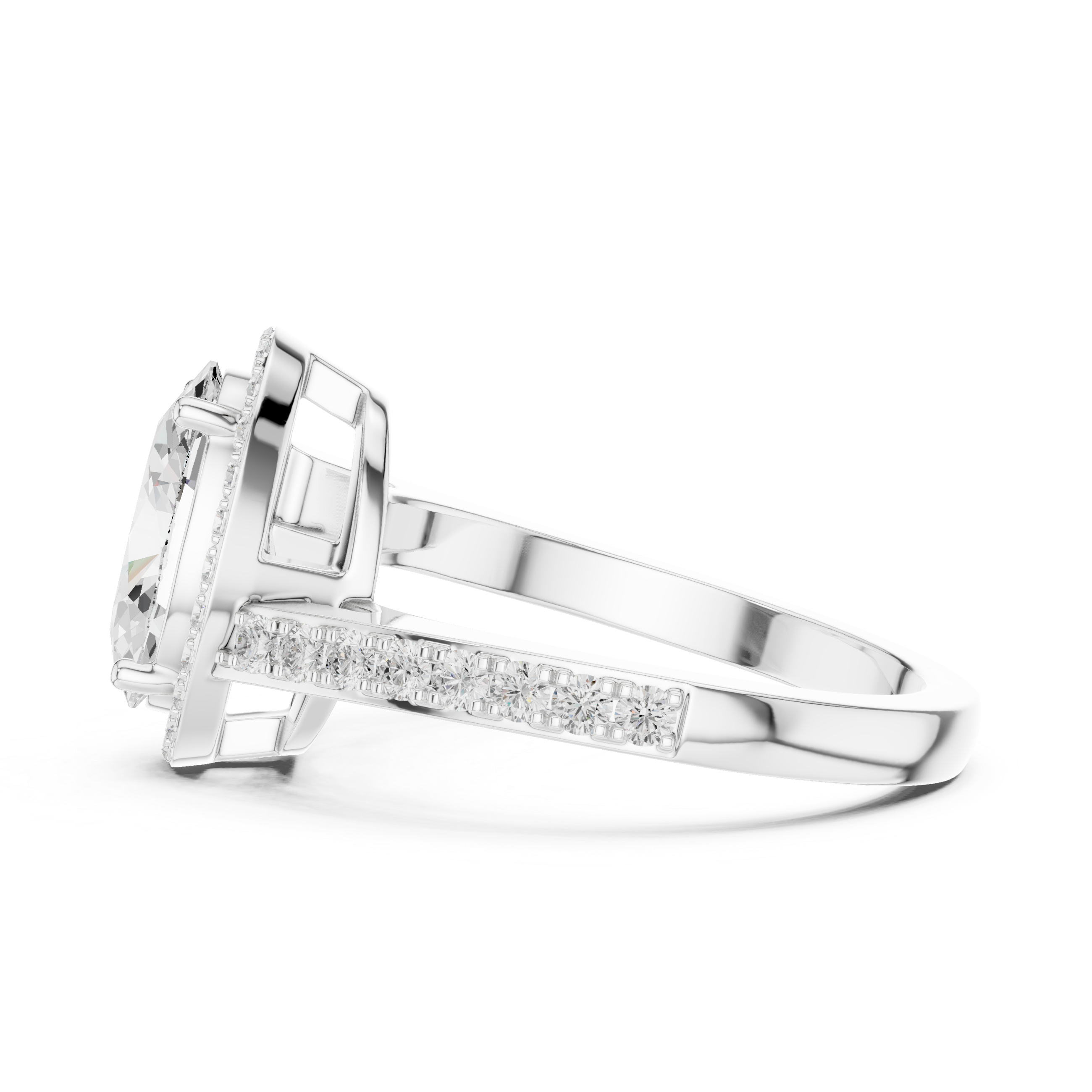 Oval Halo Diamond Engagement Ring