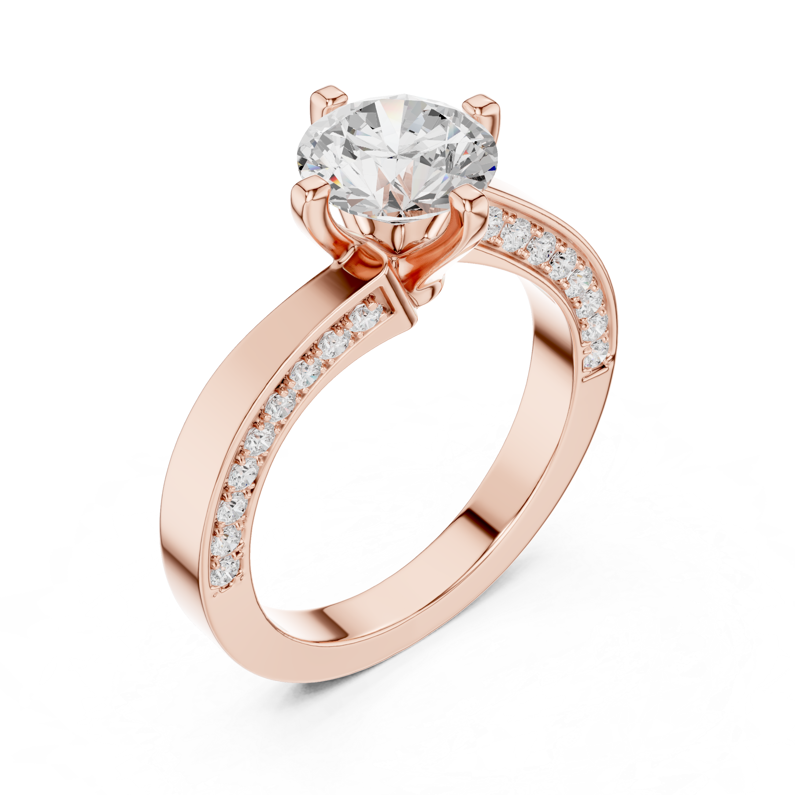 Classic Round Solitaire Diamond Engagement Ring