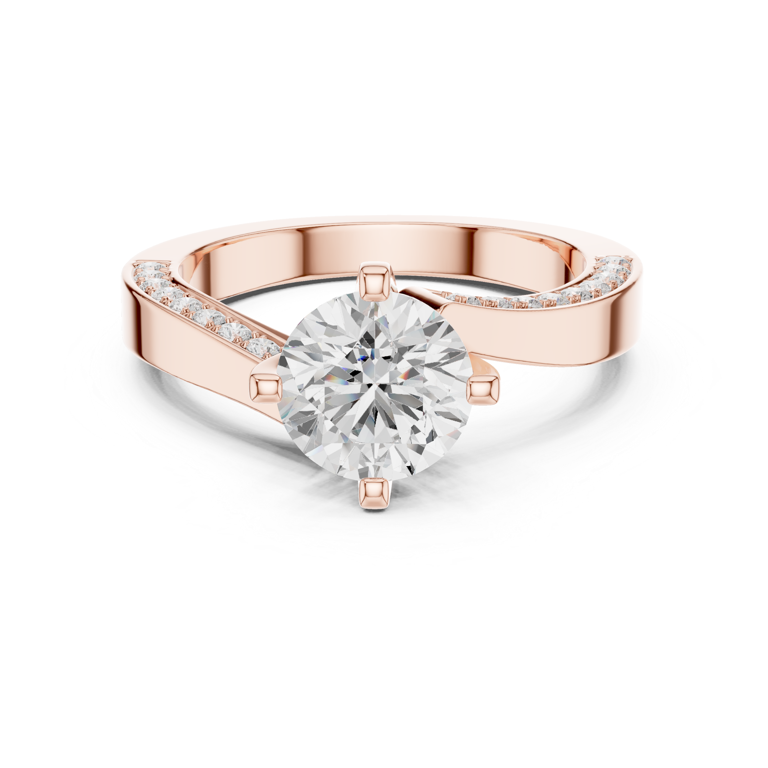Classic Round Solitaire Diamond Engagement Ring