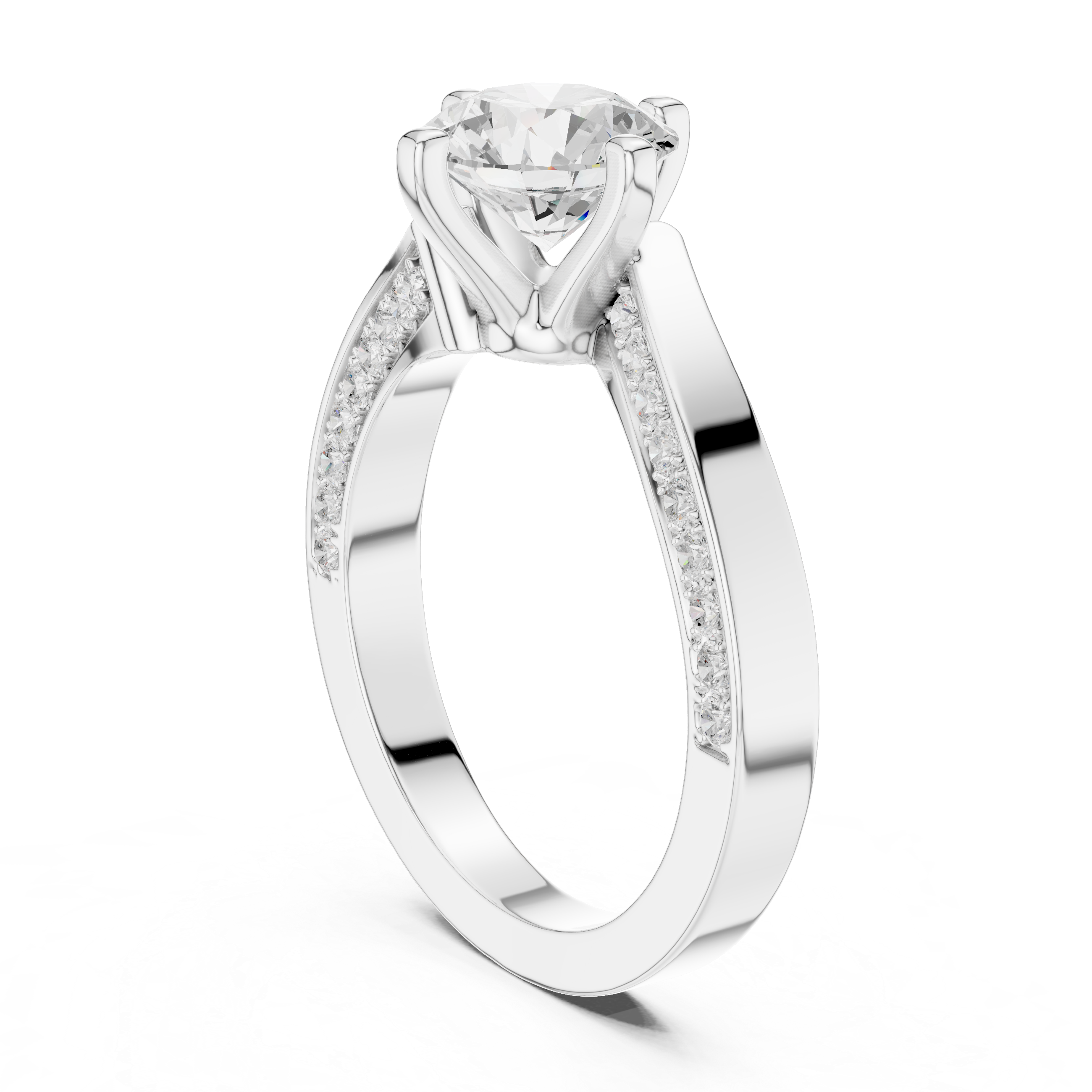 Classic Round Solitaire Diamond Engagement Ring