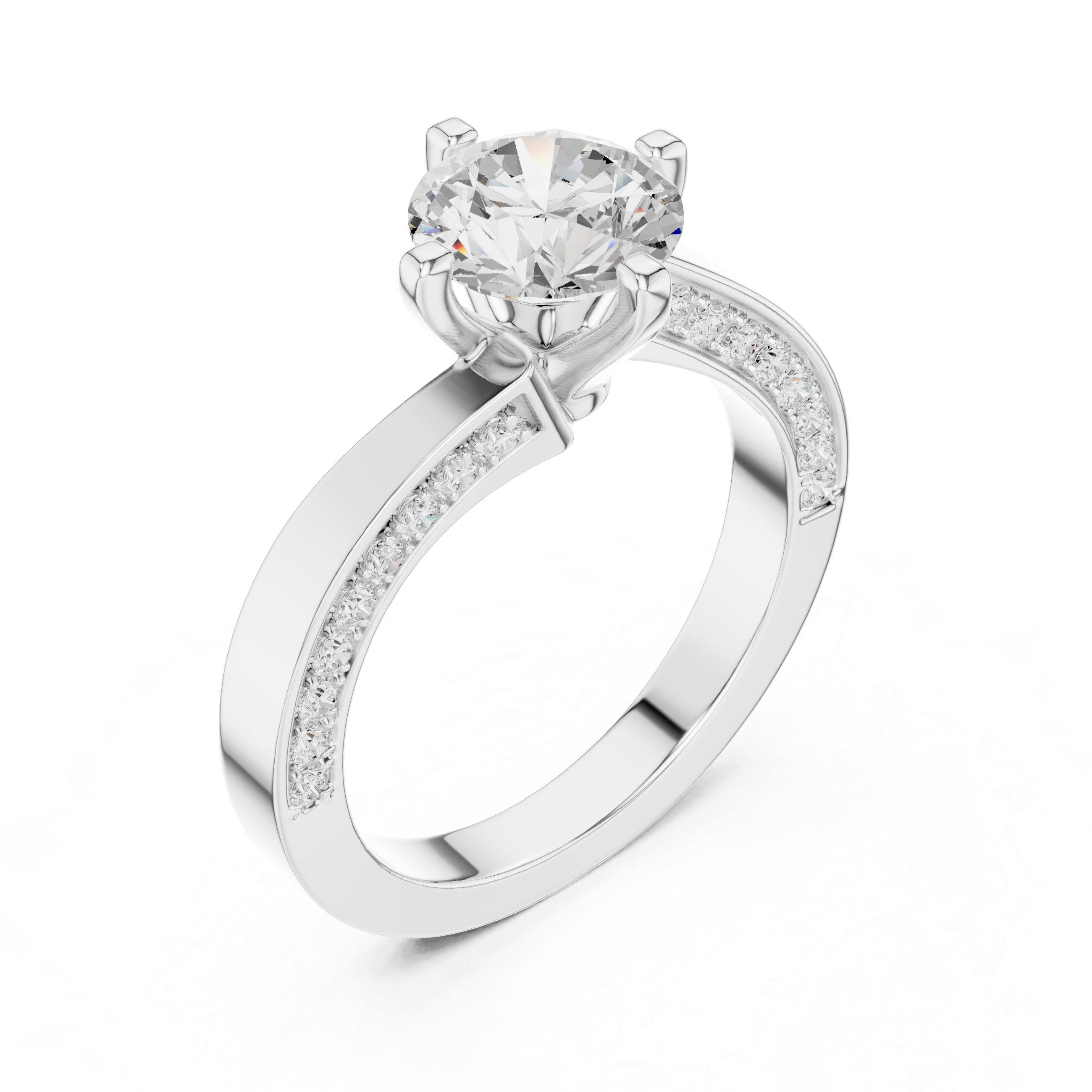 Classic Round Solitaire Diamond Engagement Ring