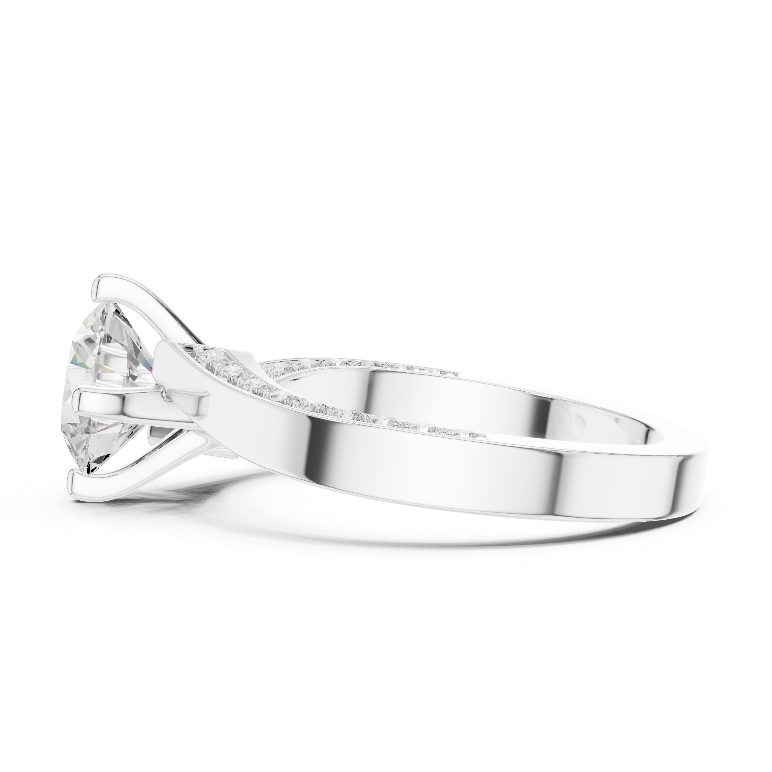 Classic Round Solitaire Diamond Engagement Ring
