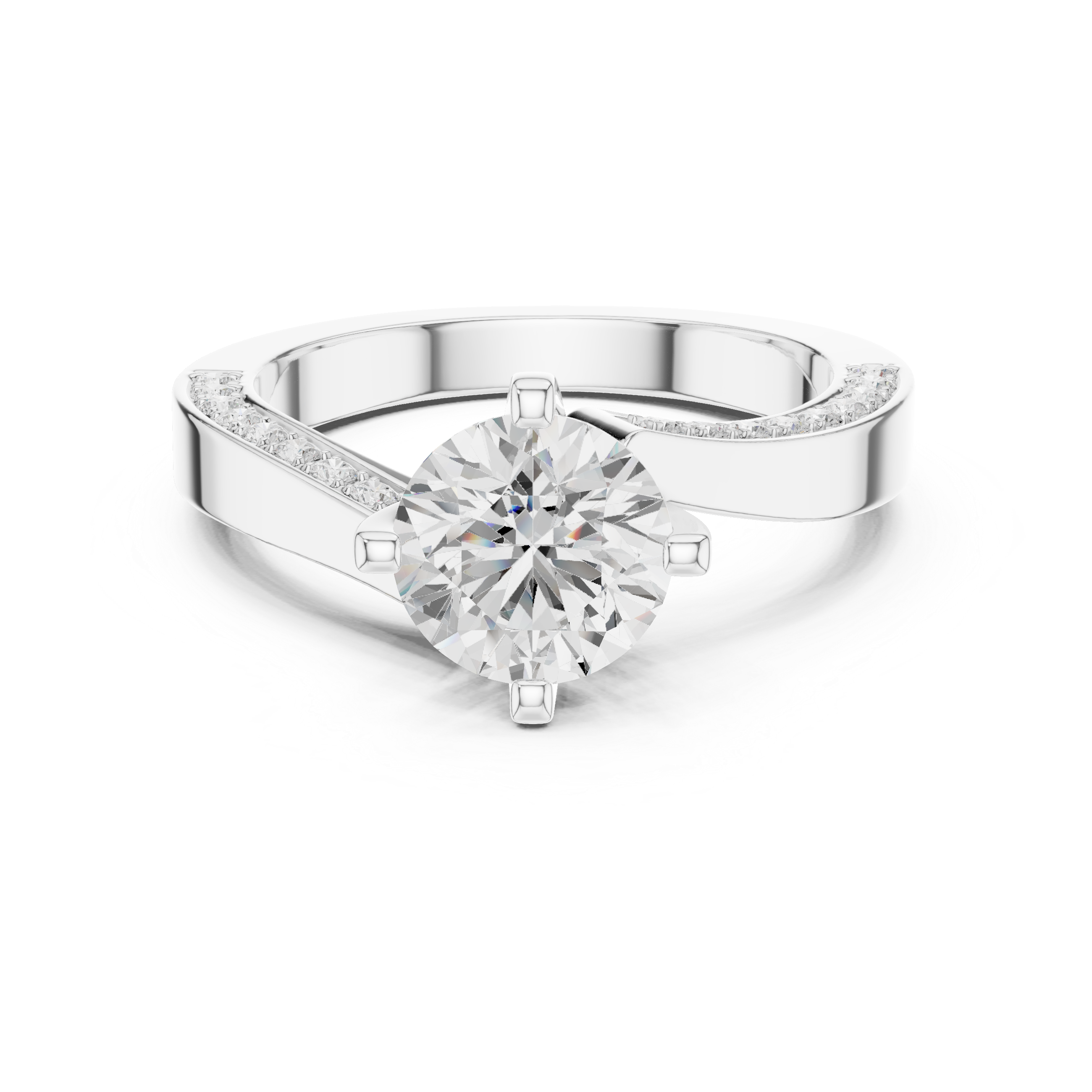 Classic Round Solitaire Diamond Engagement Ring