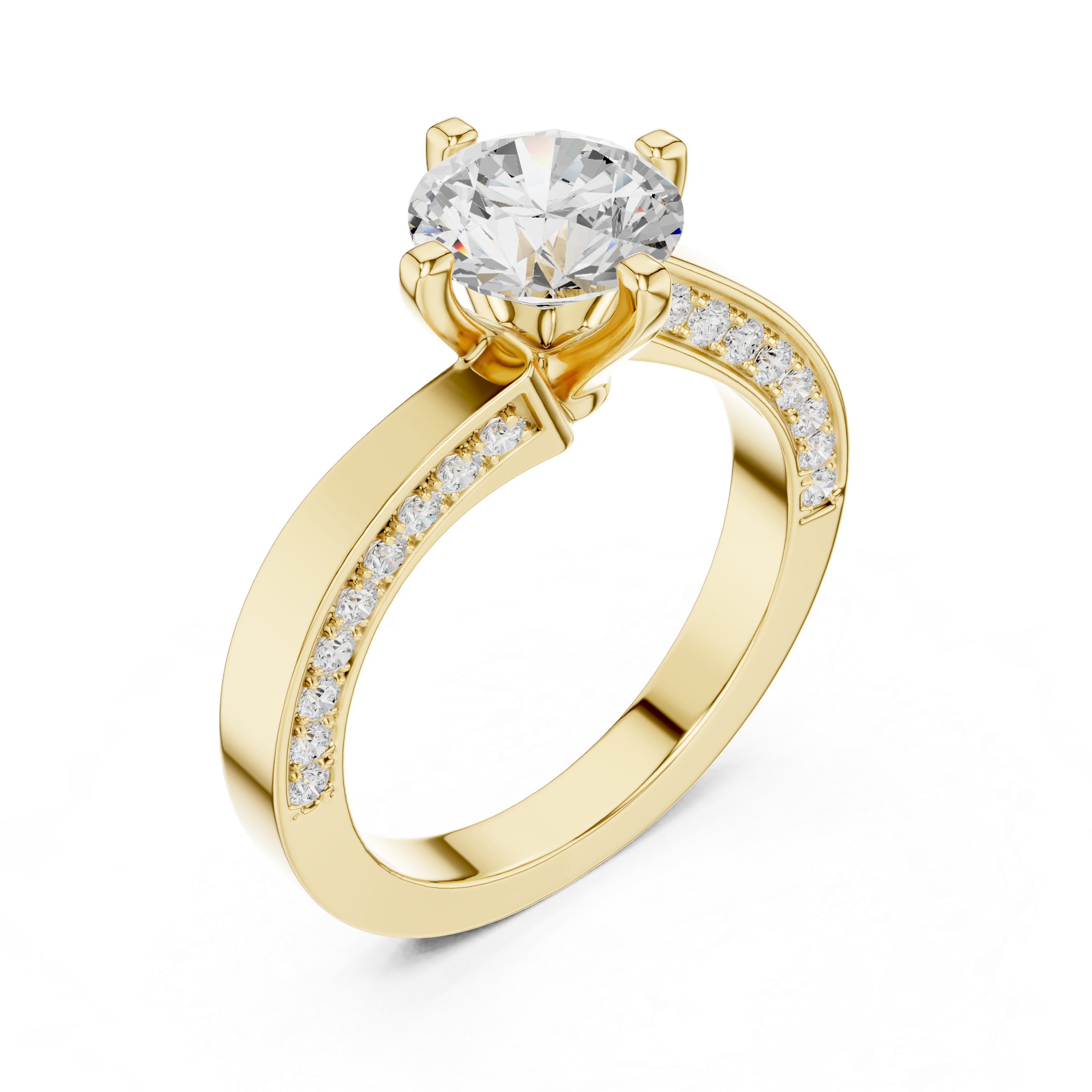 Classic Round Solitaire Diamond Engagement Ring