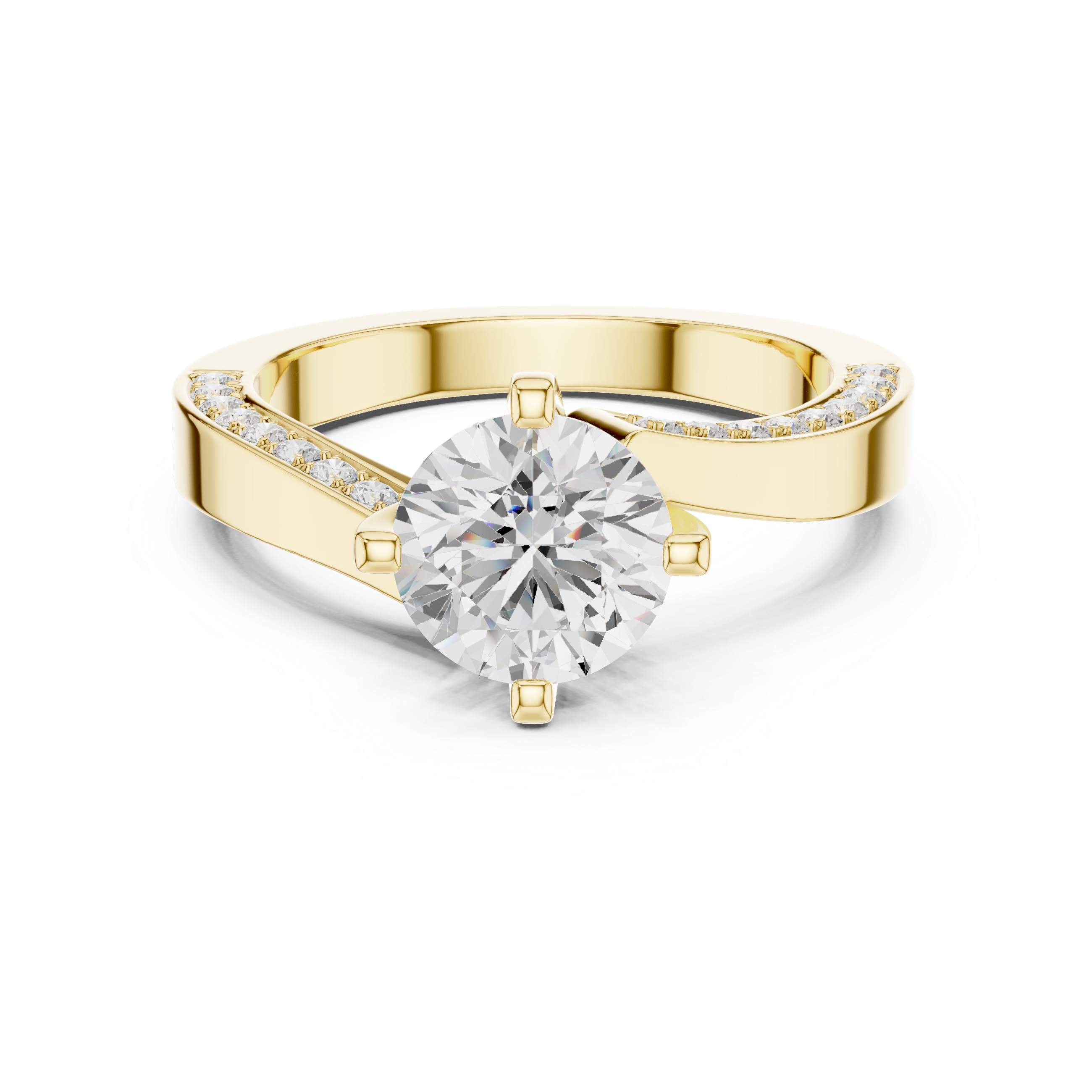Classic Round Solitaire Diamond Engagement Ring
