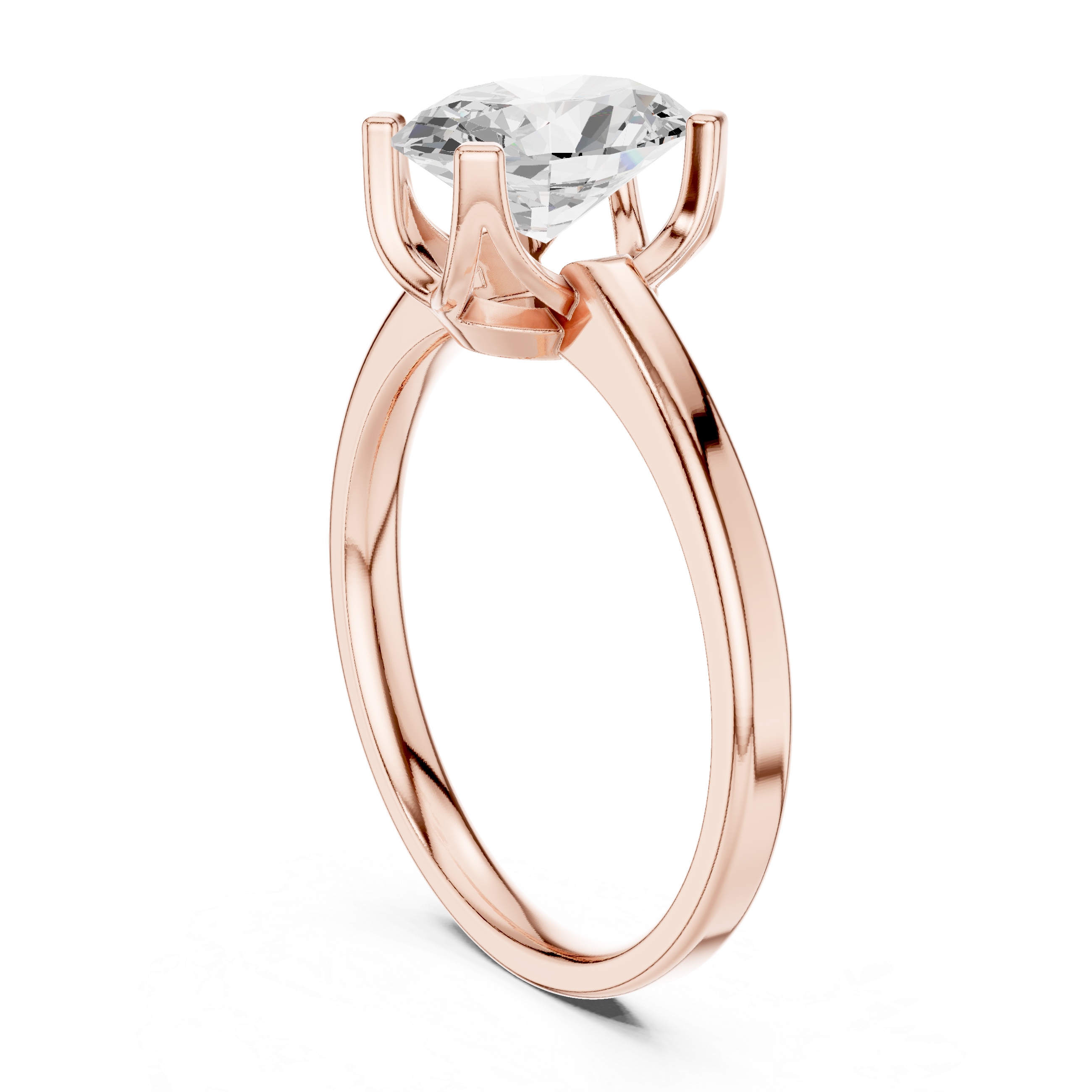 Oval Solitaire Engagement Ring with Classic Four-Prong Setting