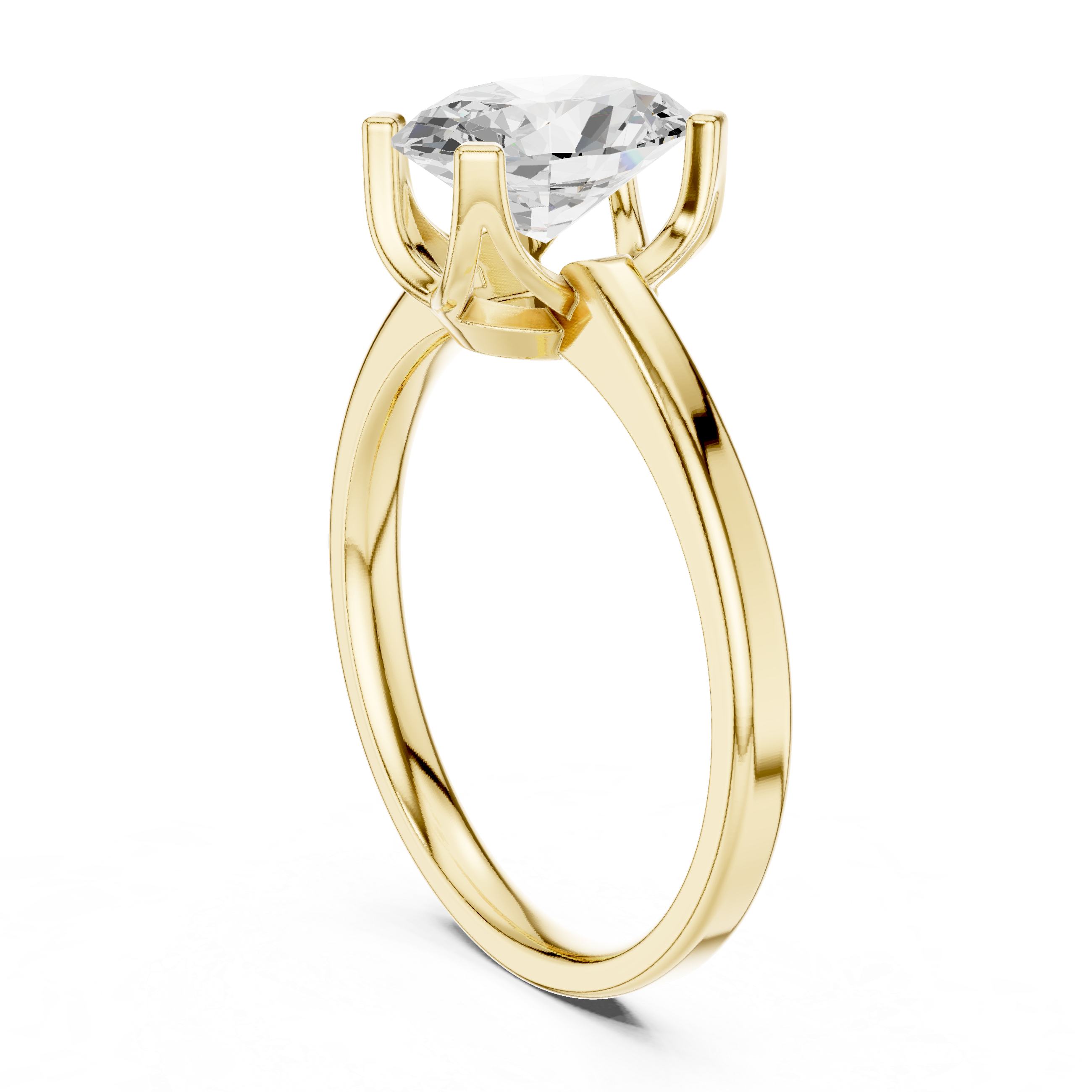 Oval Solitaire Engagement Ring with Classic Four-Prong Setting