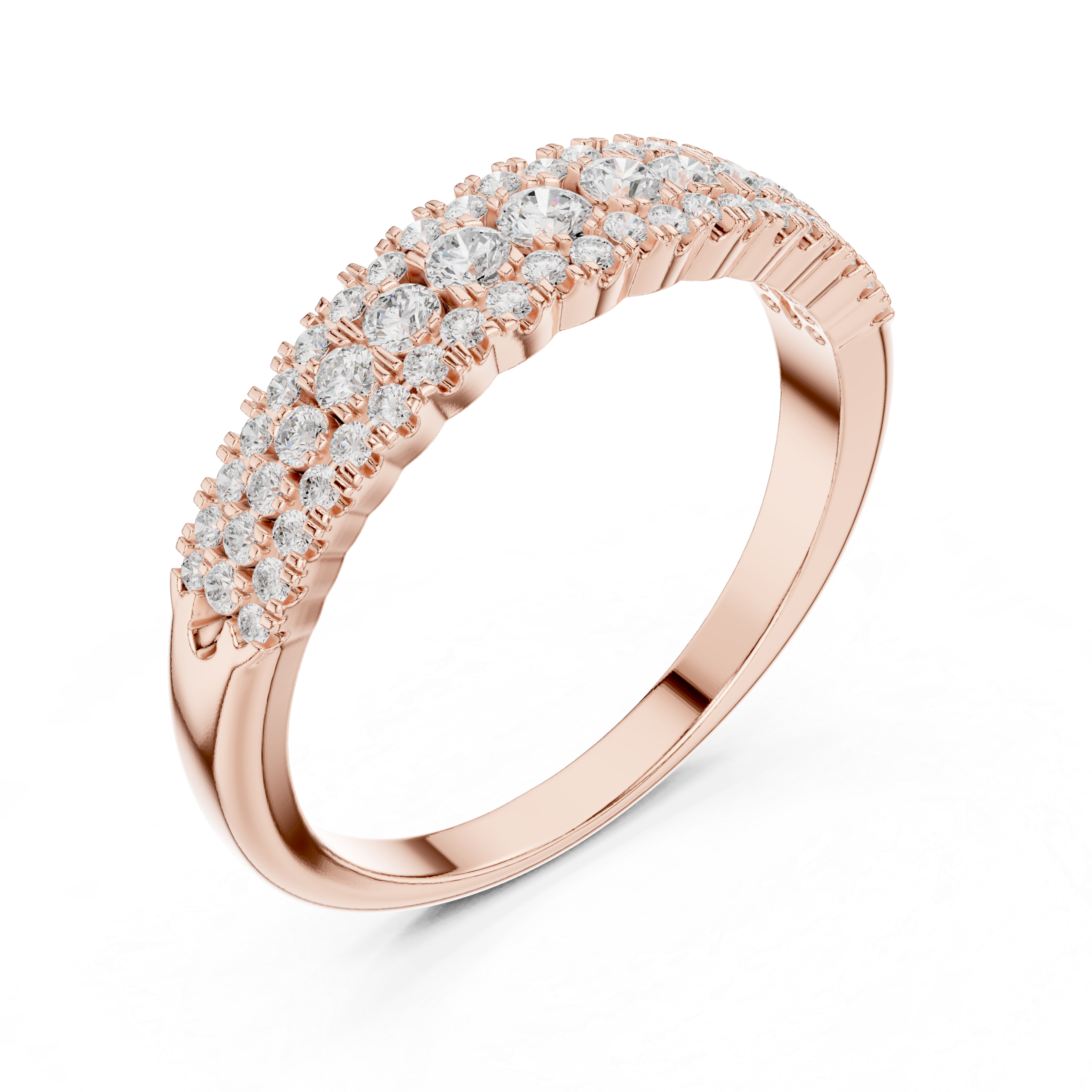 Diamond Graduated Half Eternity Ring