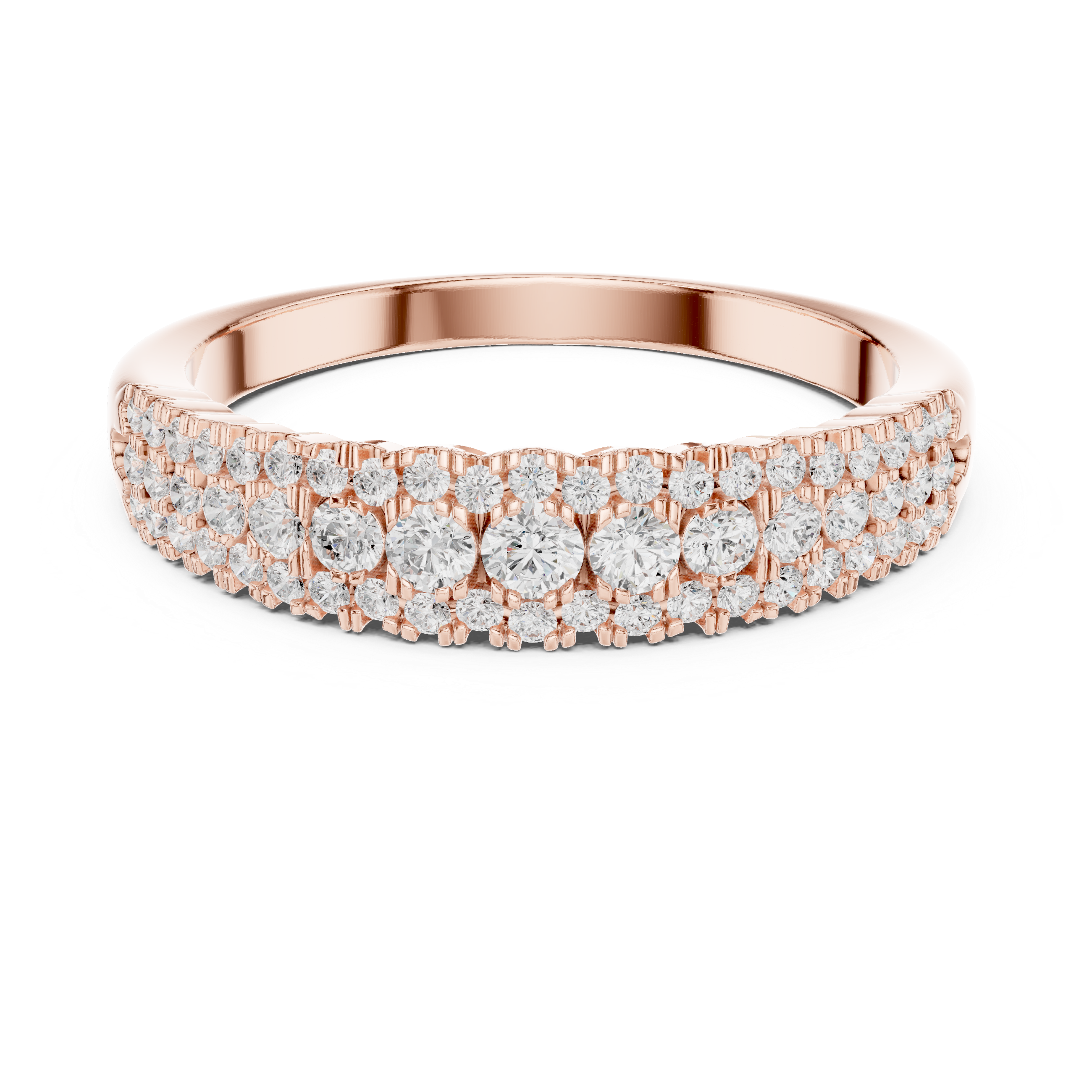 Diamond Graduated Half Eternity Ring