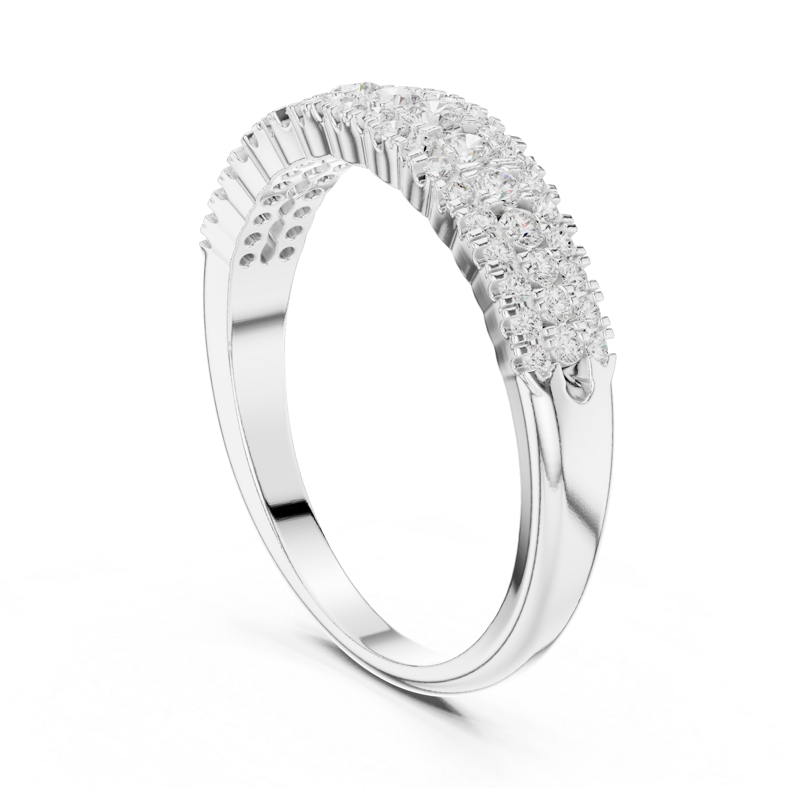 Diamond Graduated Half Eternity Ring