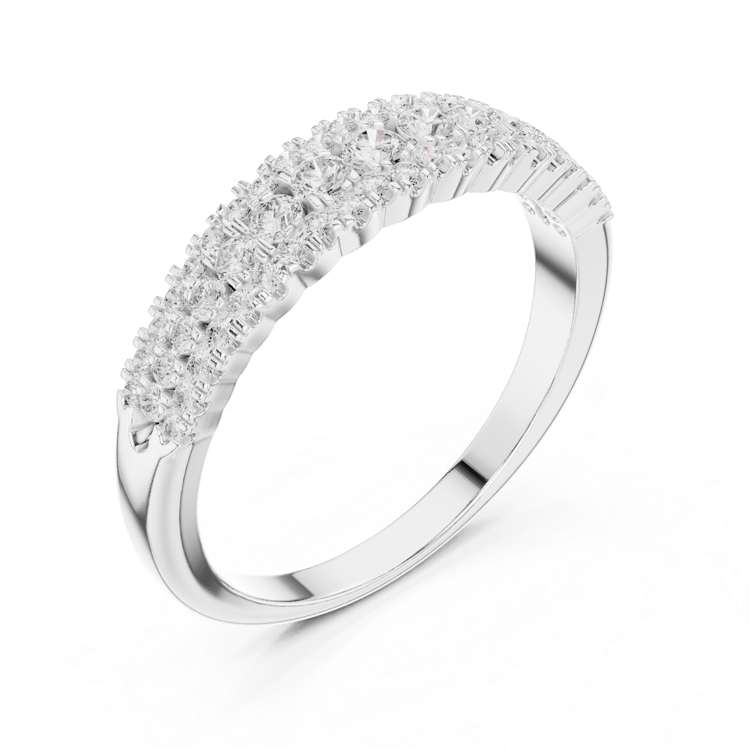 Diamond Graduated Half Eternity Ring