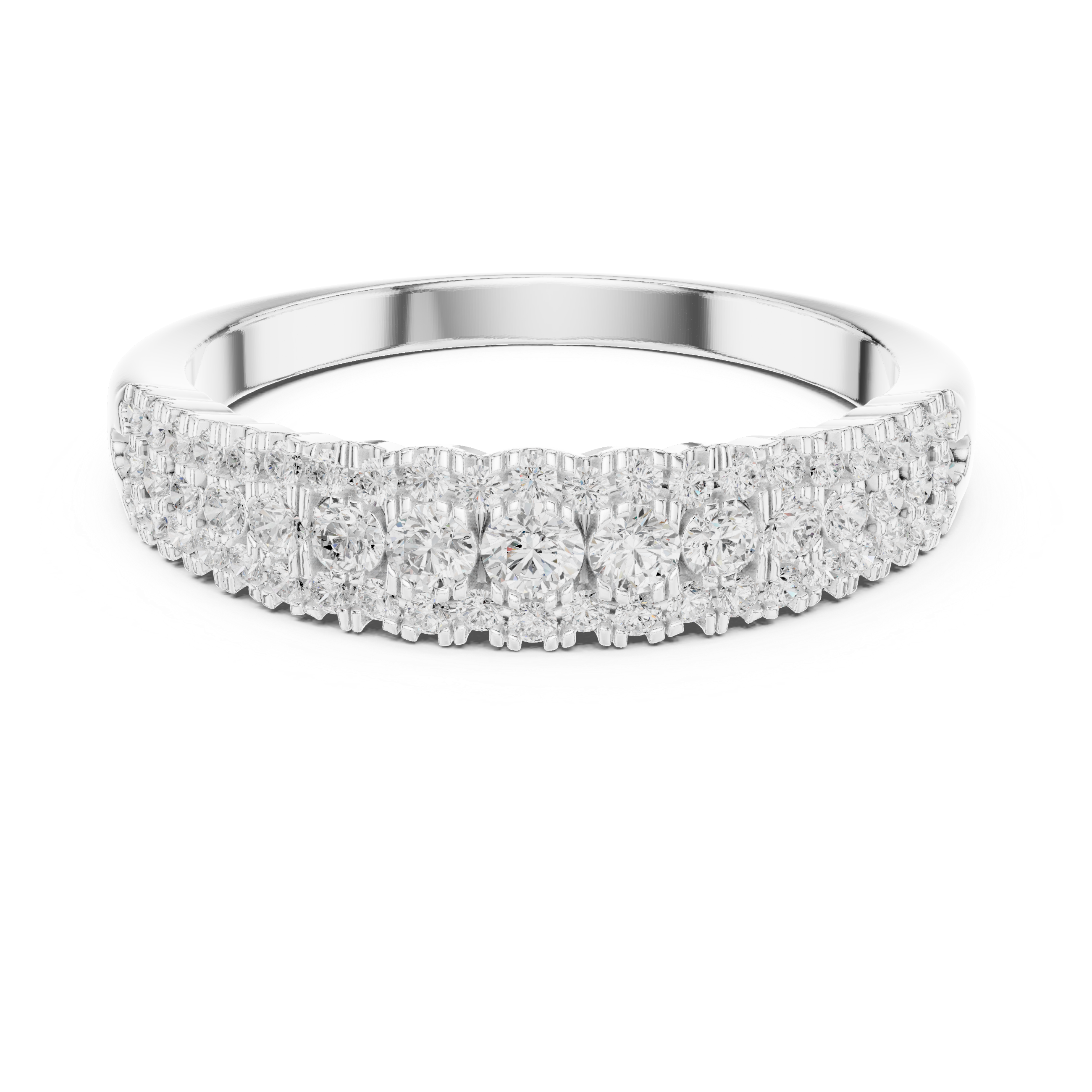 Diamond Graduated Half Eternity Ring