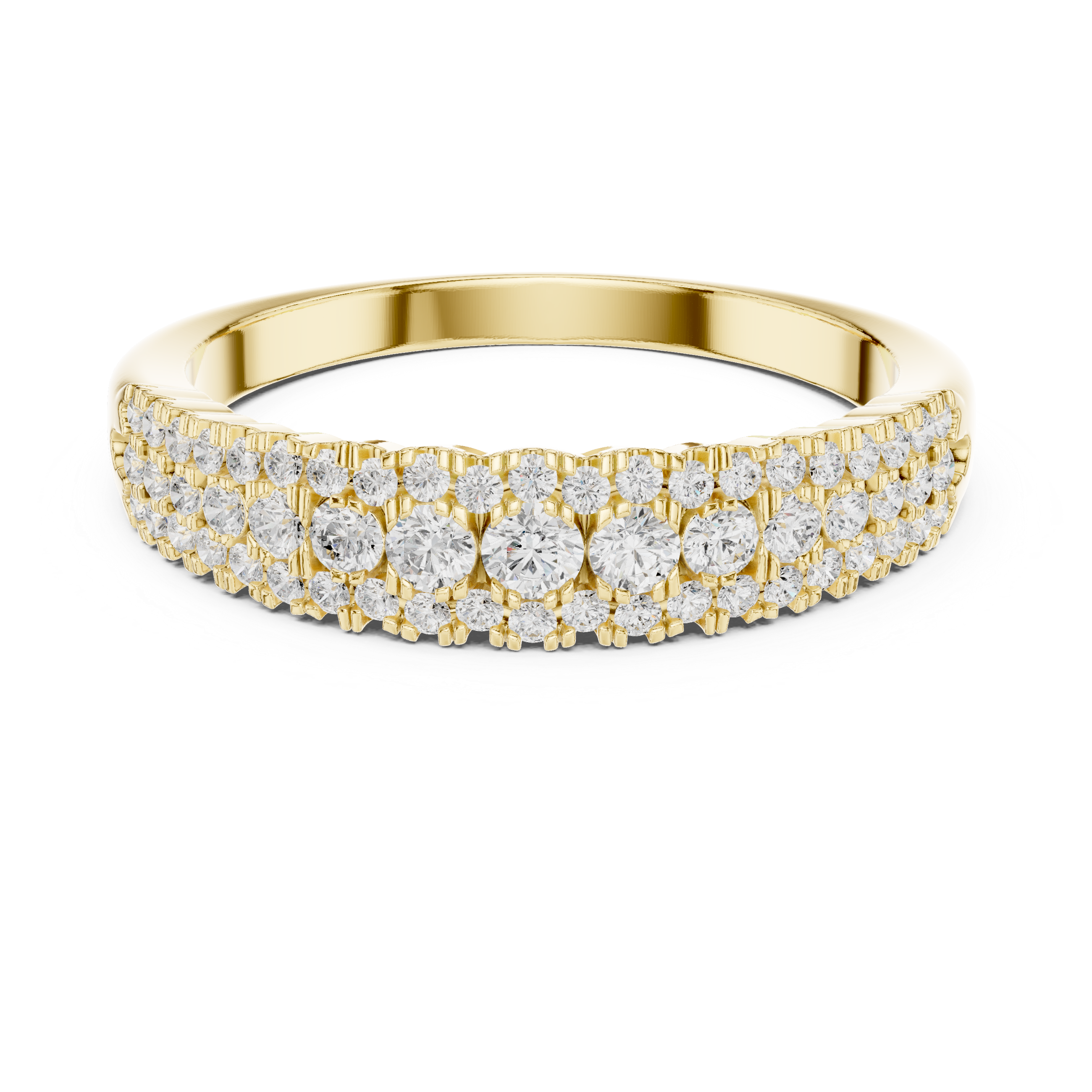Diamond Graduated Half Eternity Ring