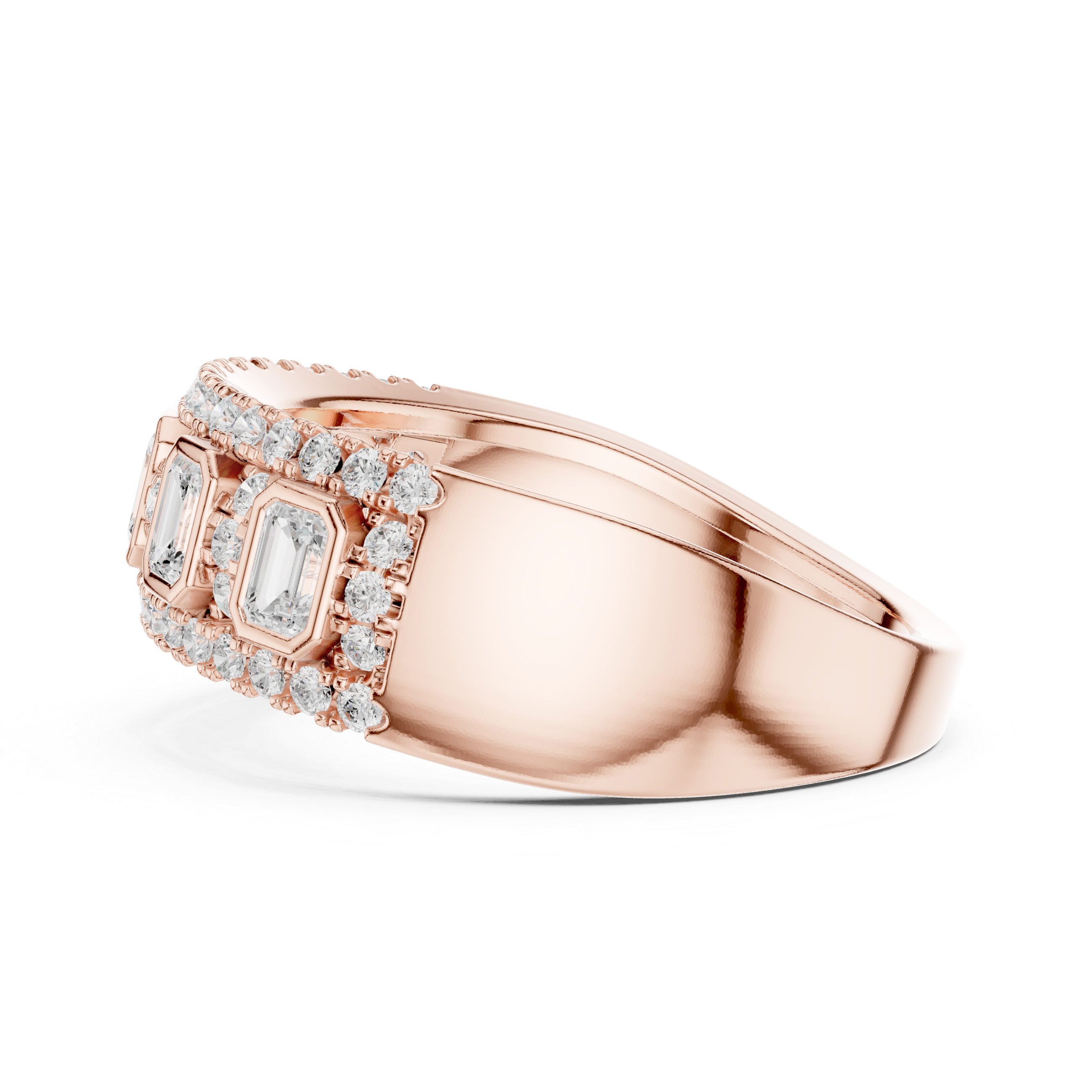 Emerald Cut Diamond Band Ring