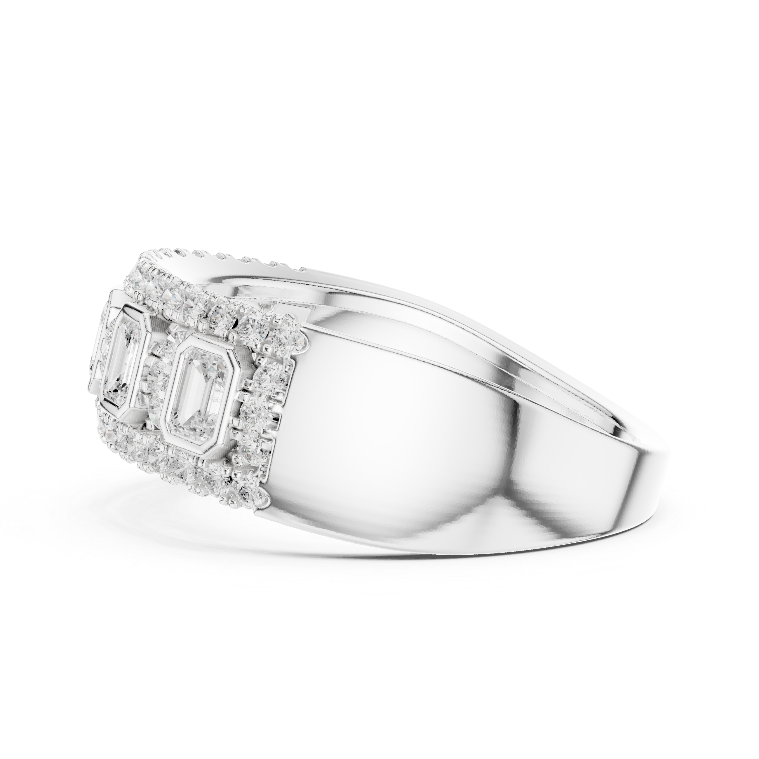 Emerald Cut Diamond Band Ring