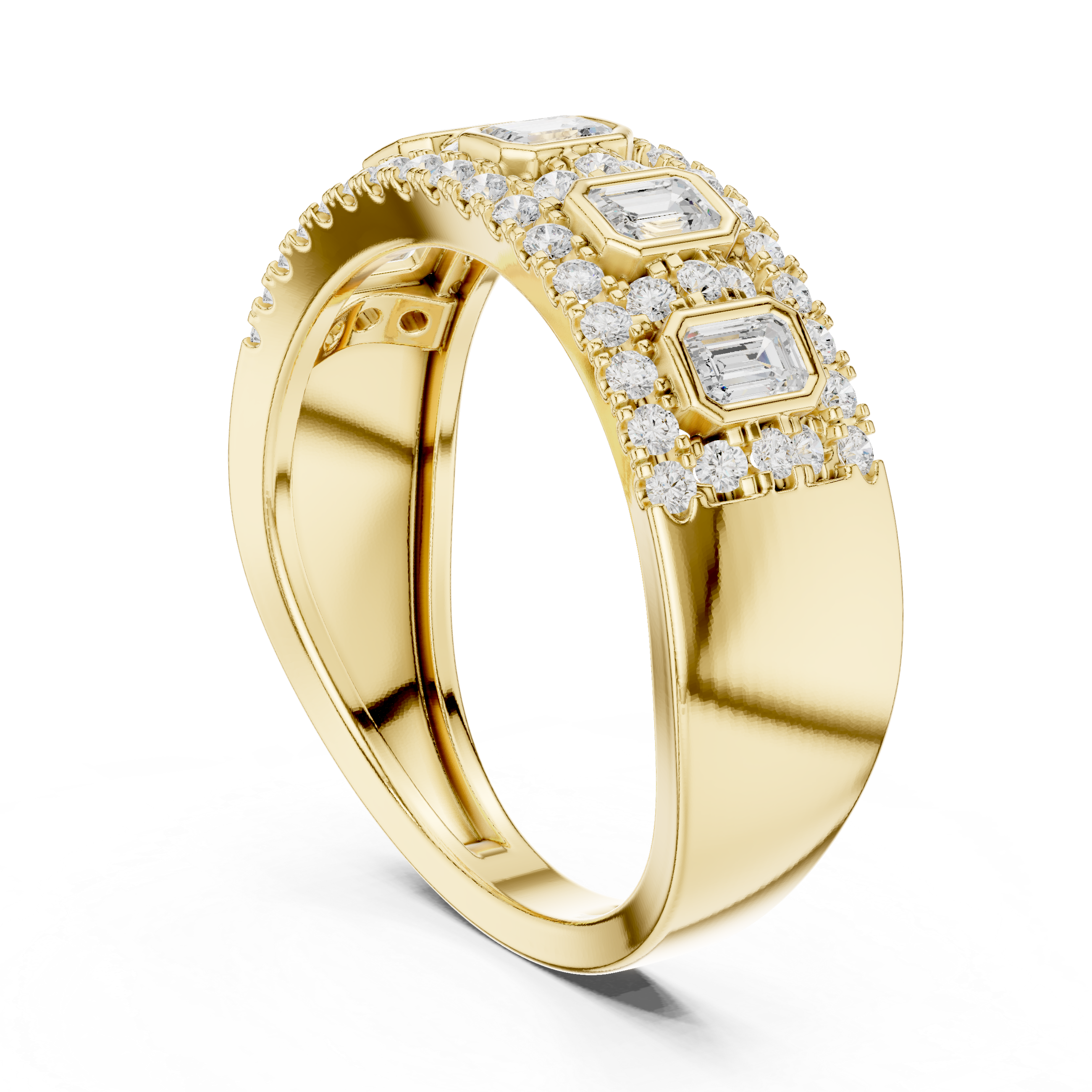 Emerald Cut Diamond Band Ring