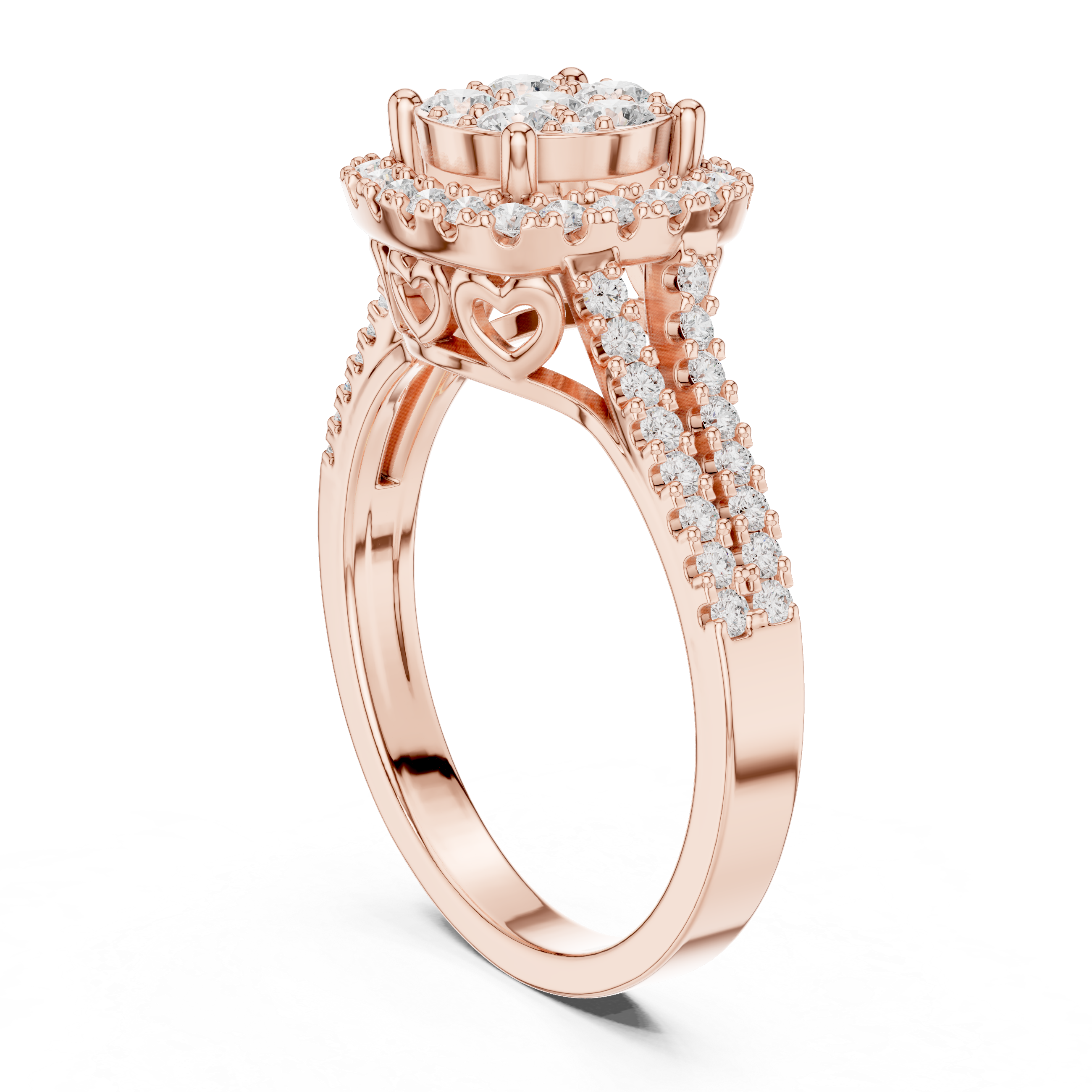 Round Halo Diamond Engagement Ring