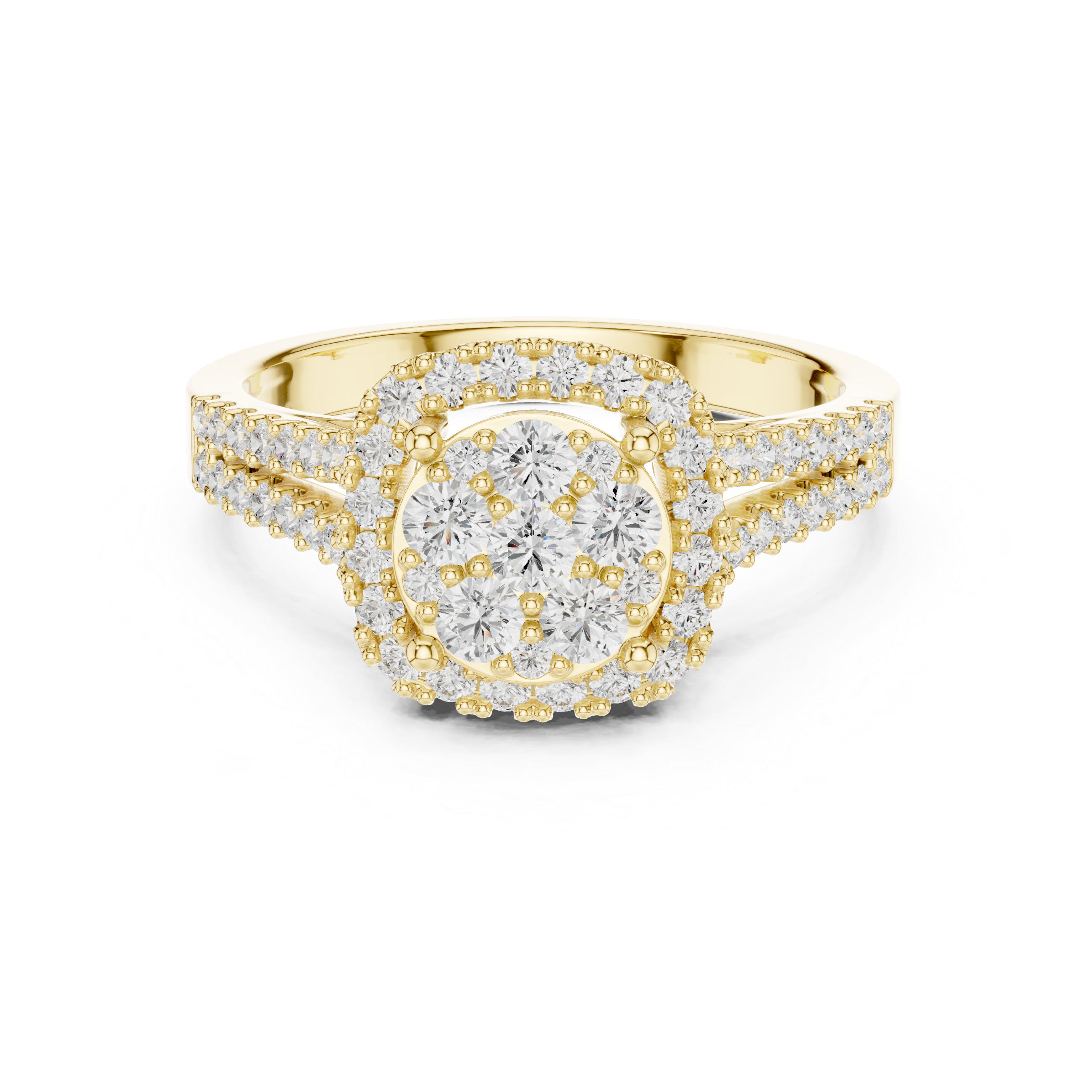 Round Halo Diamond Engagement Ring