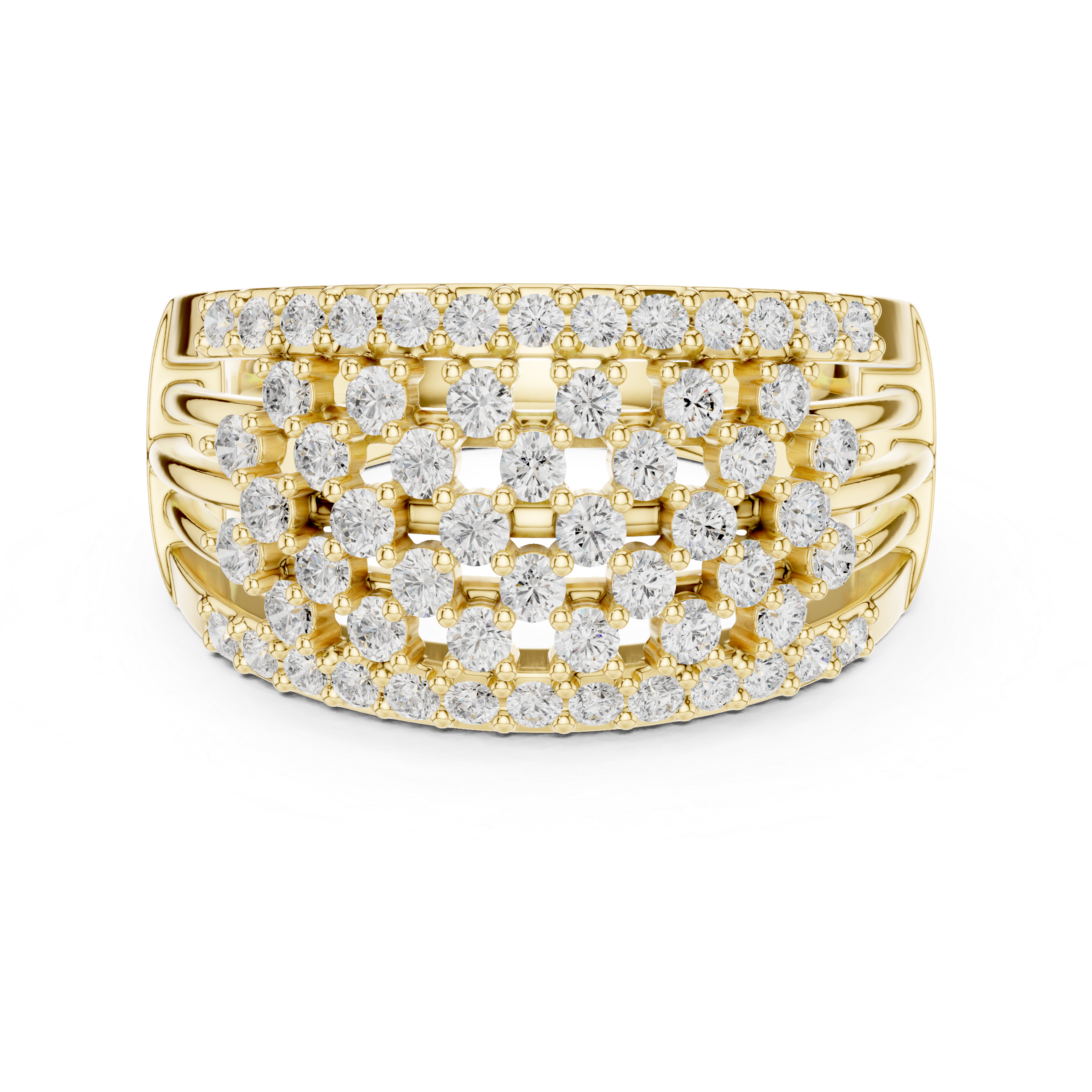Multi-Row Diamond Statement Ring