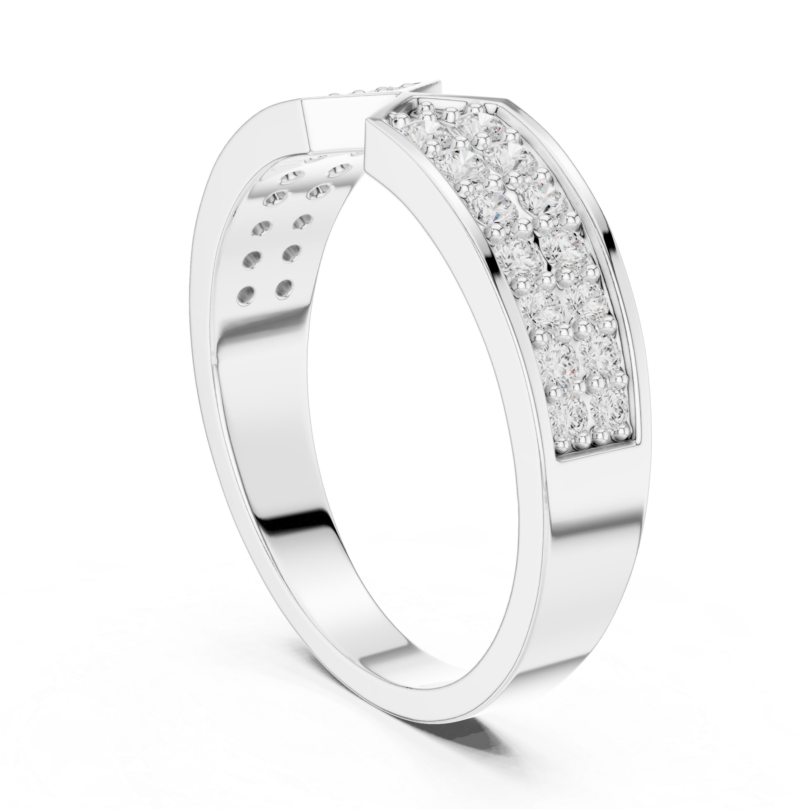 Infinity Diamond Wedding Band