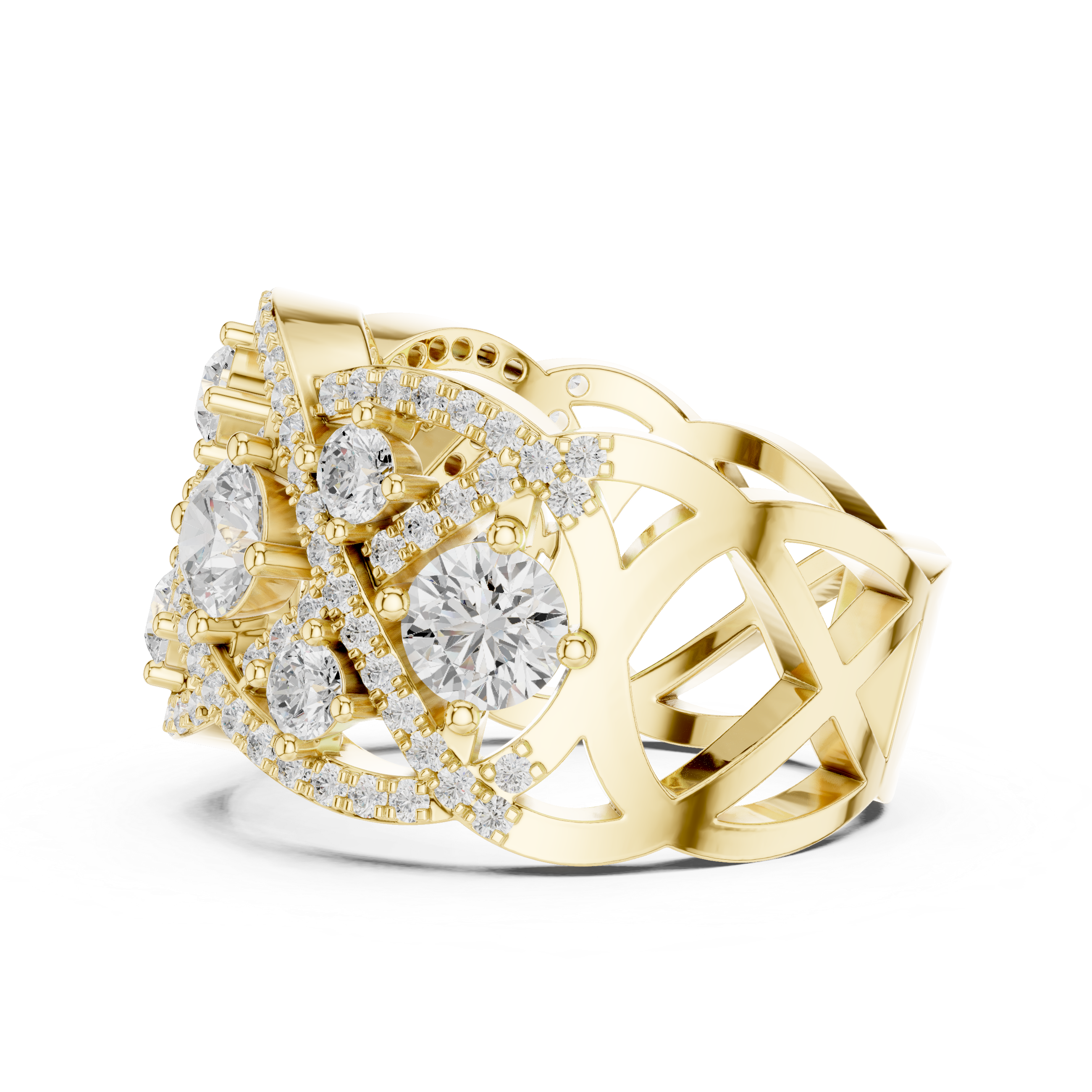 Infinity Halo Diamond Statement Ring