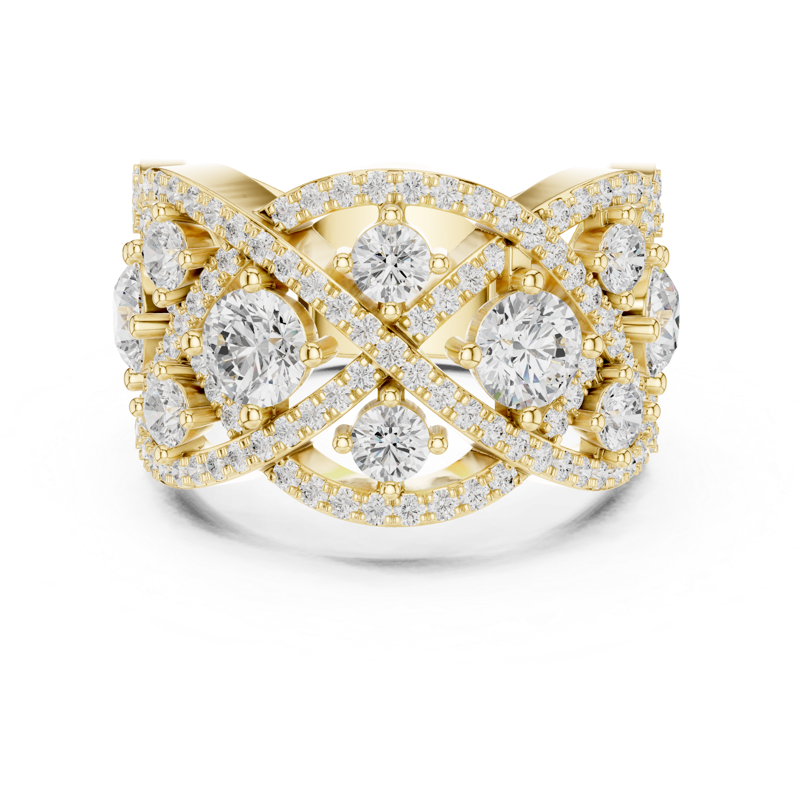 Infinity Halo Diamond Statement Ring