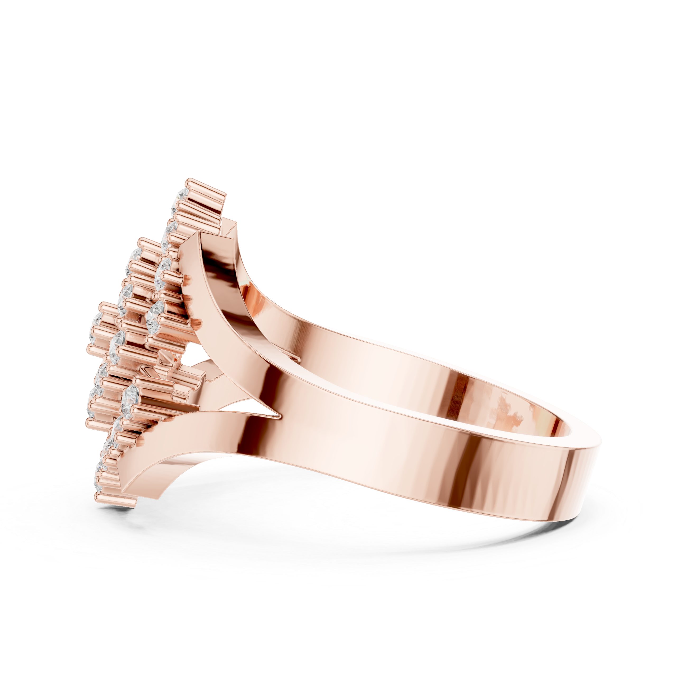 Diamond Cluster Cocktail Statement Ring