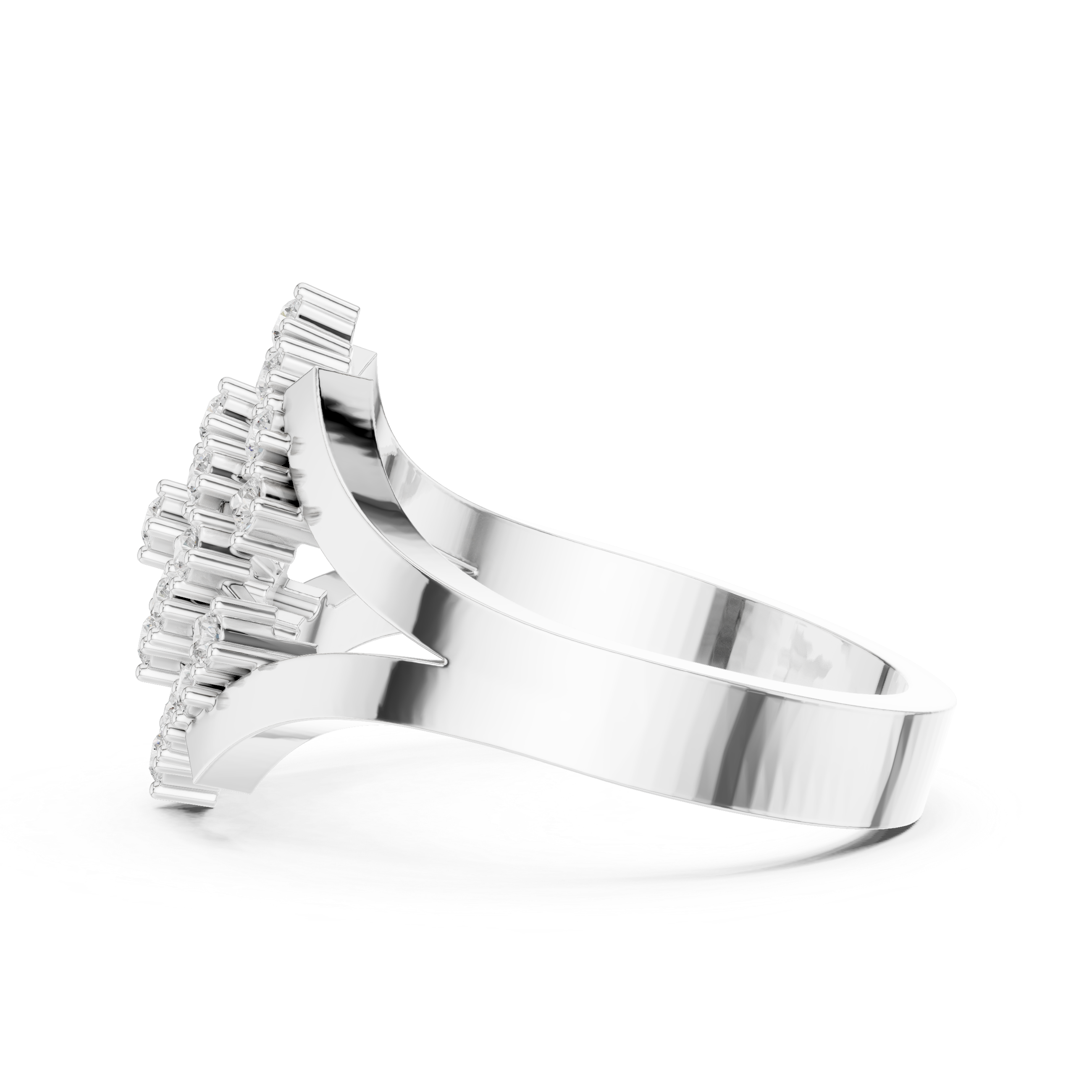 Diamond Cluster Cocktail Statement Ring