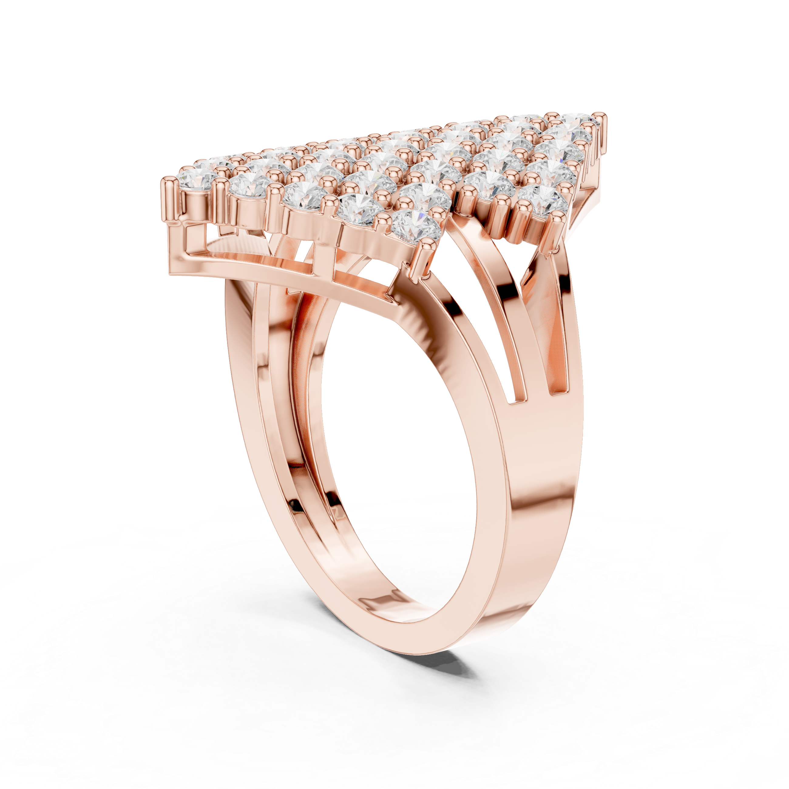 Diamond Cluster Cocktail Statement Ring