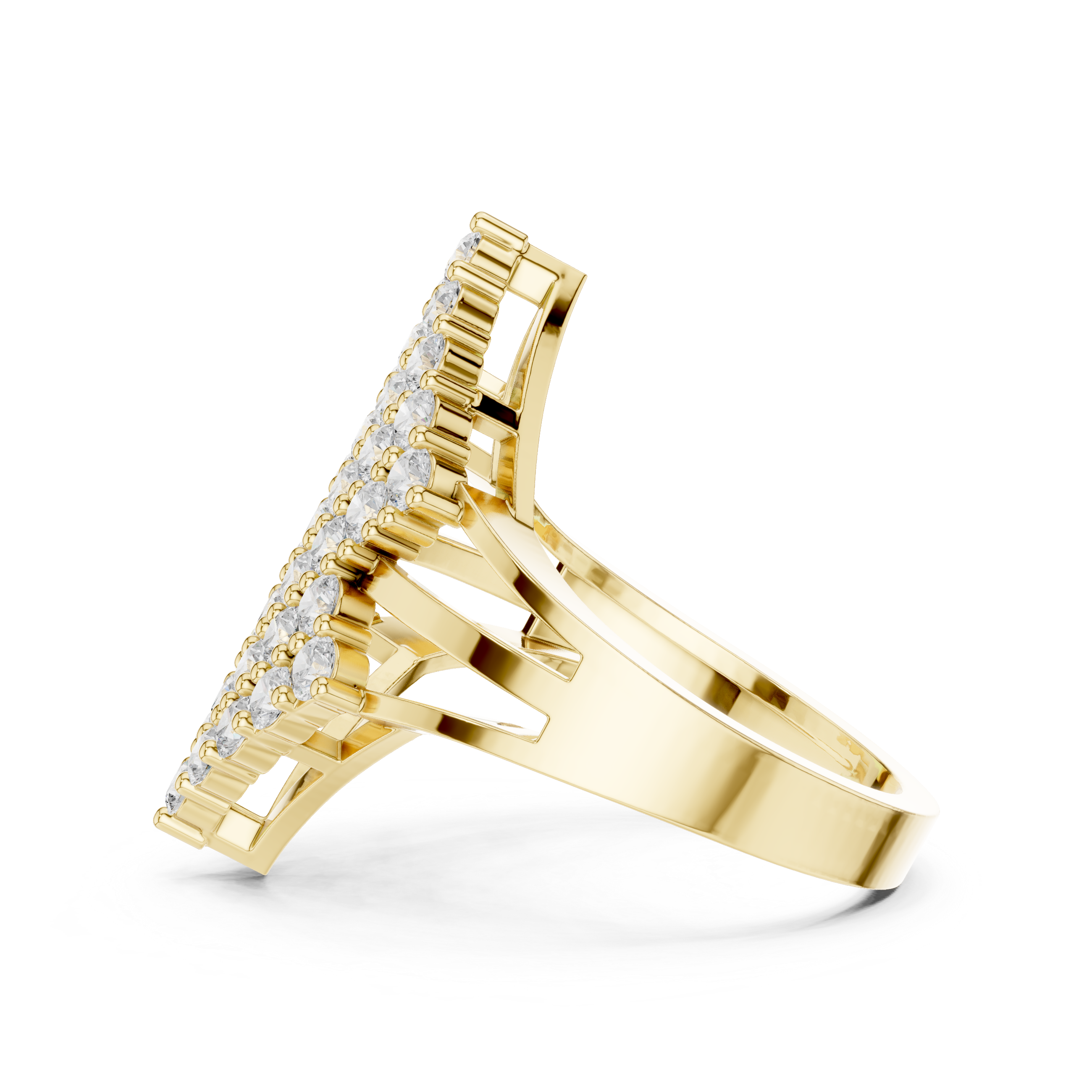 Diamond Cluster Cocktail Statement Ring