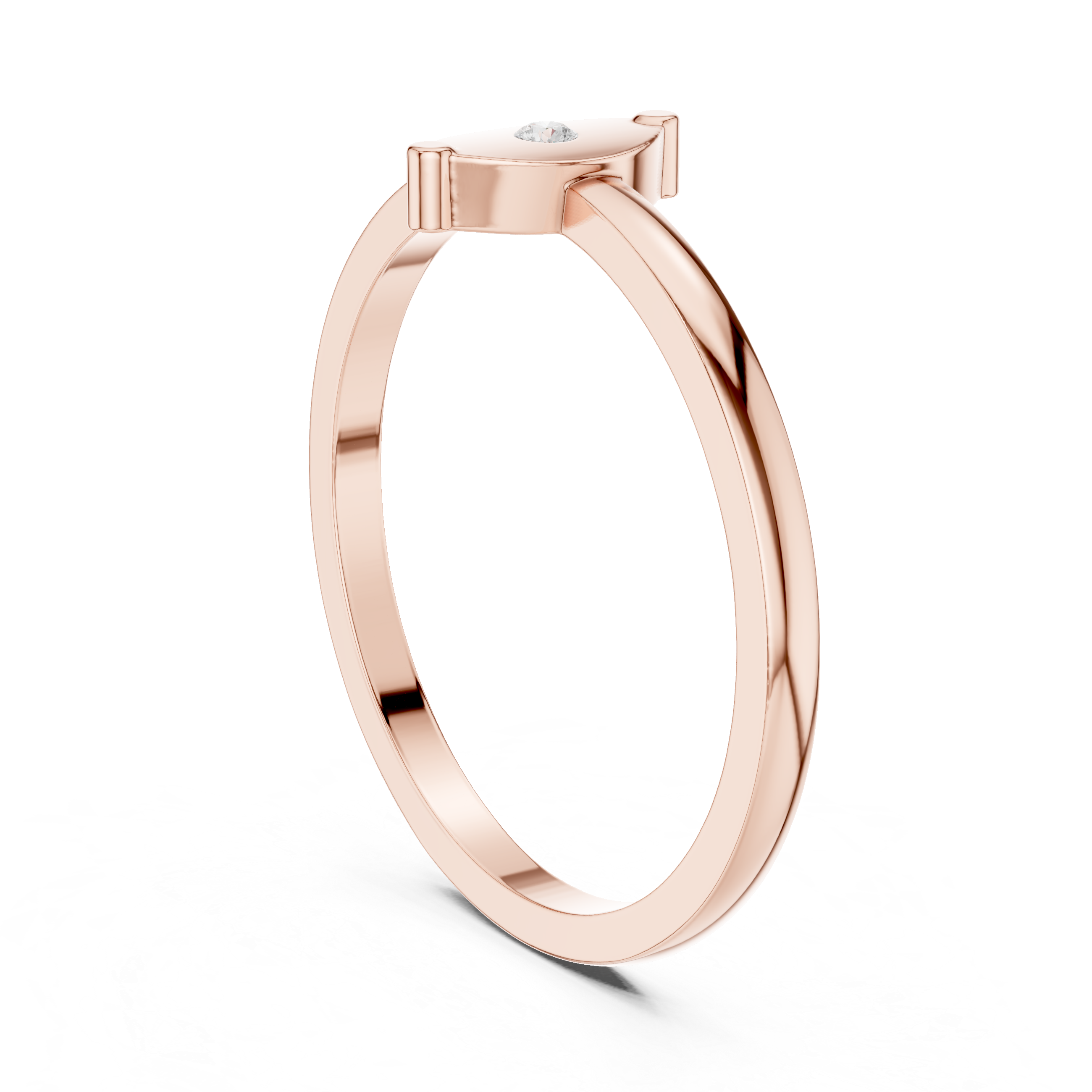 Minimalist Marquise Bezel Diamond Ring