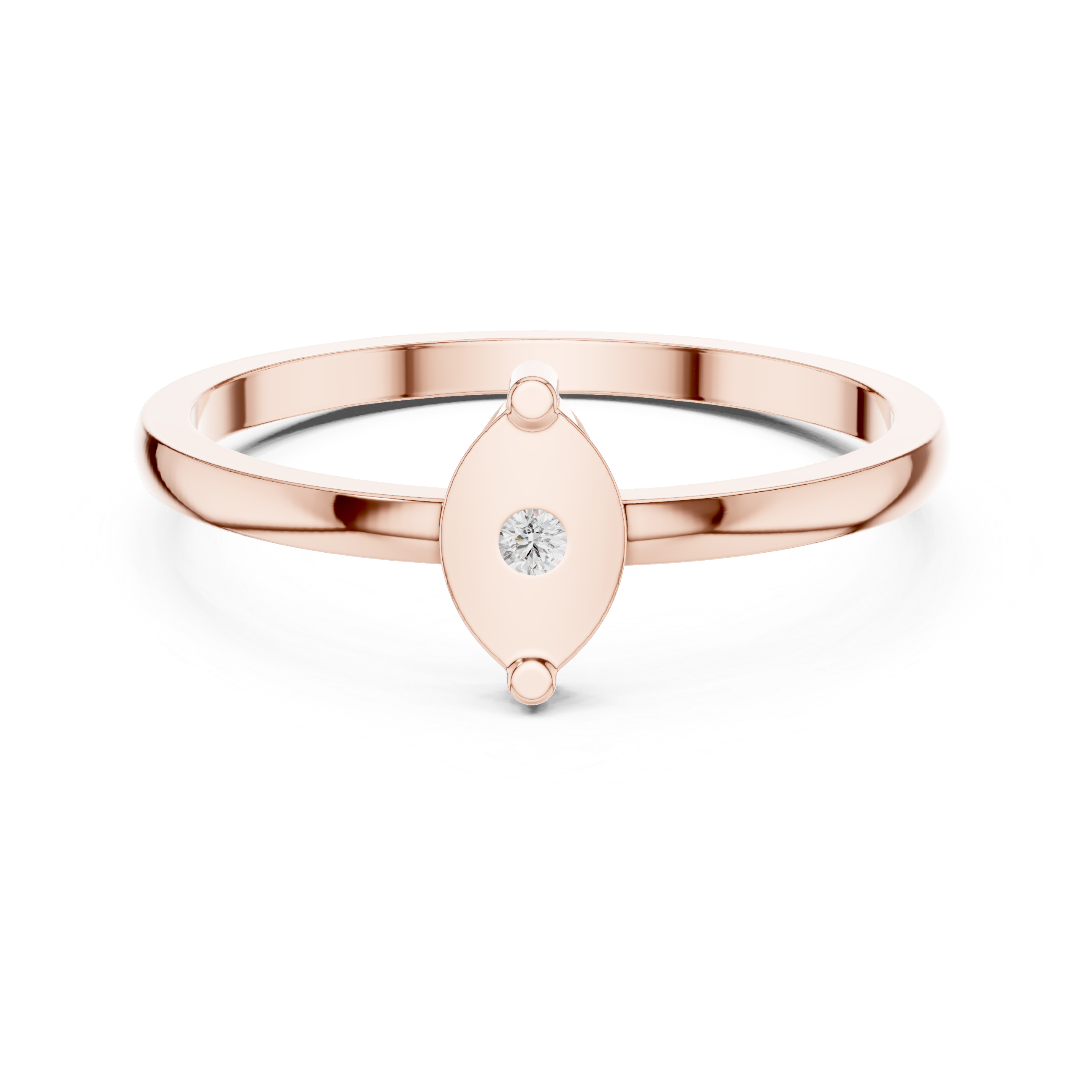 Minimalist Marquise Bezel Diamond Ring