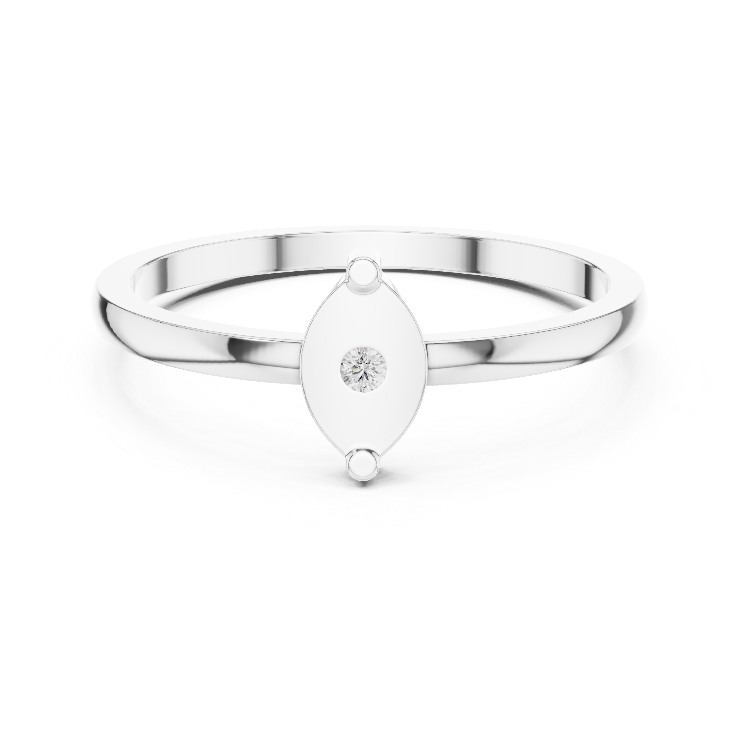 Minimalist Marquise Bezel Diamond Ring