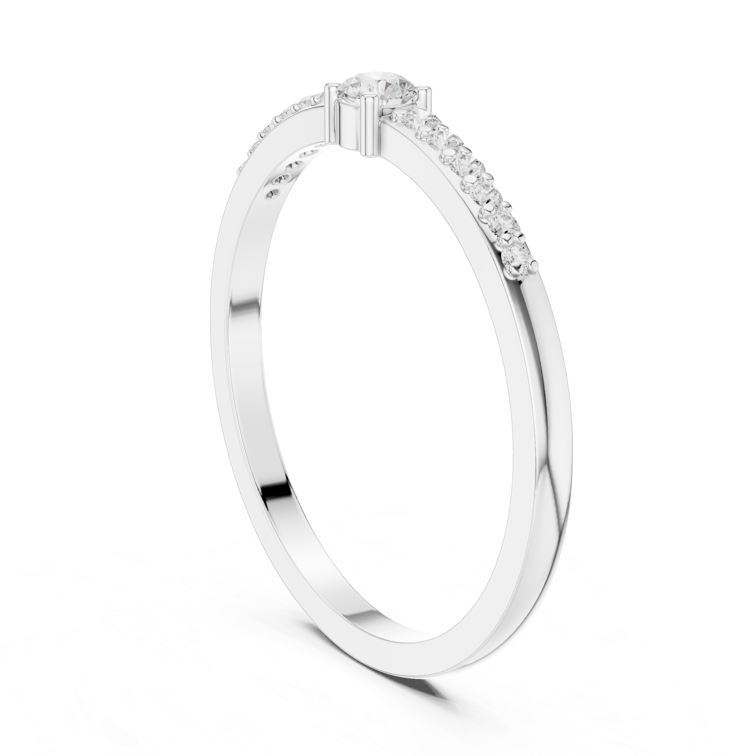 Minimalist Diamond Promise Ring