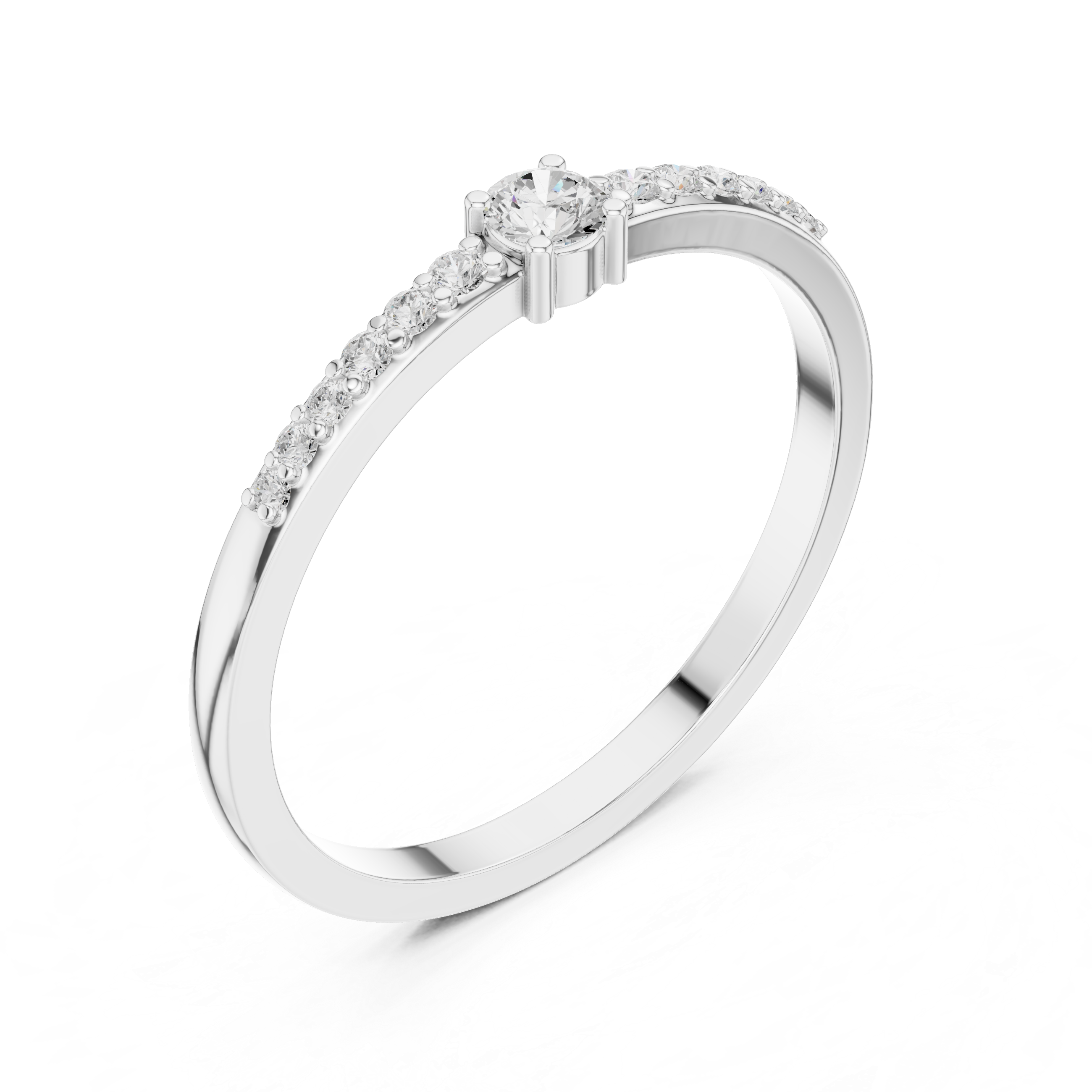 Minimalist Diamond Promise Ring