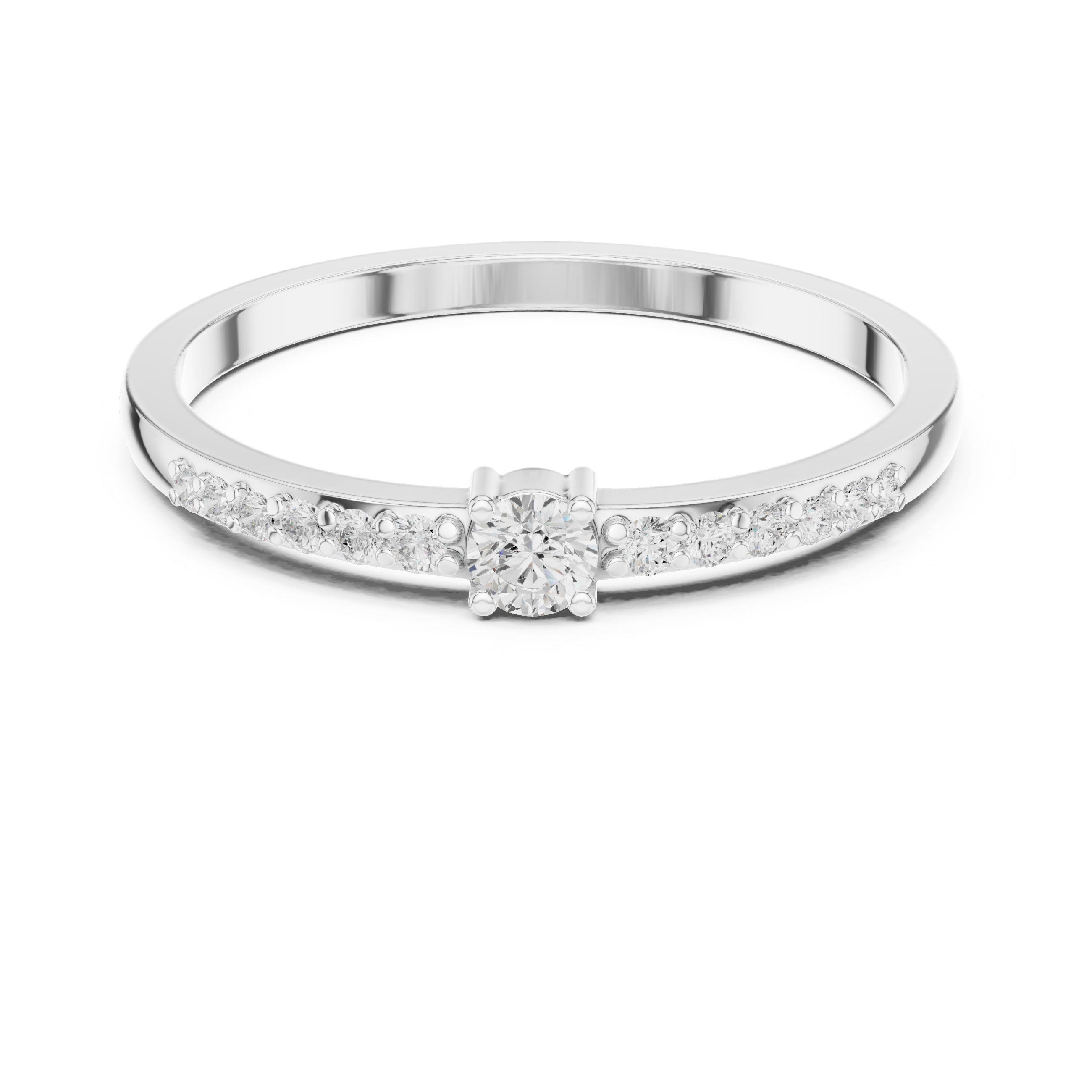 Minimalist Diamond Promise Ring