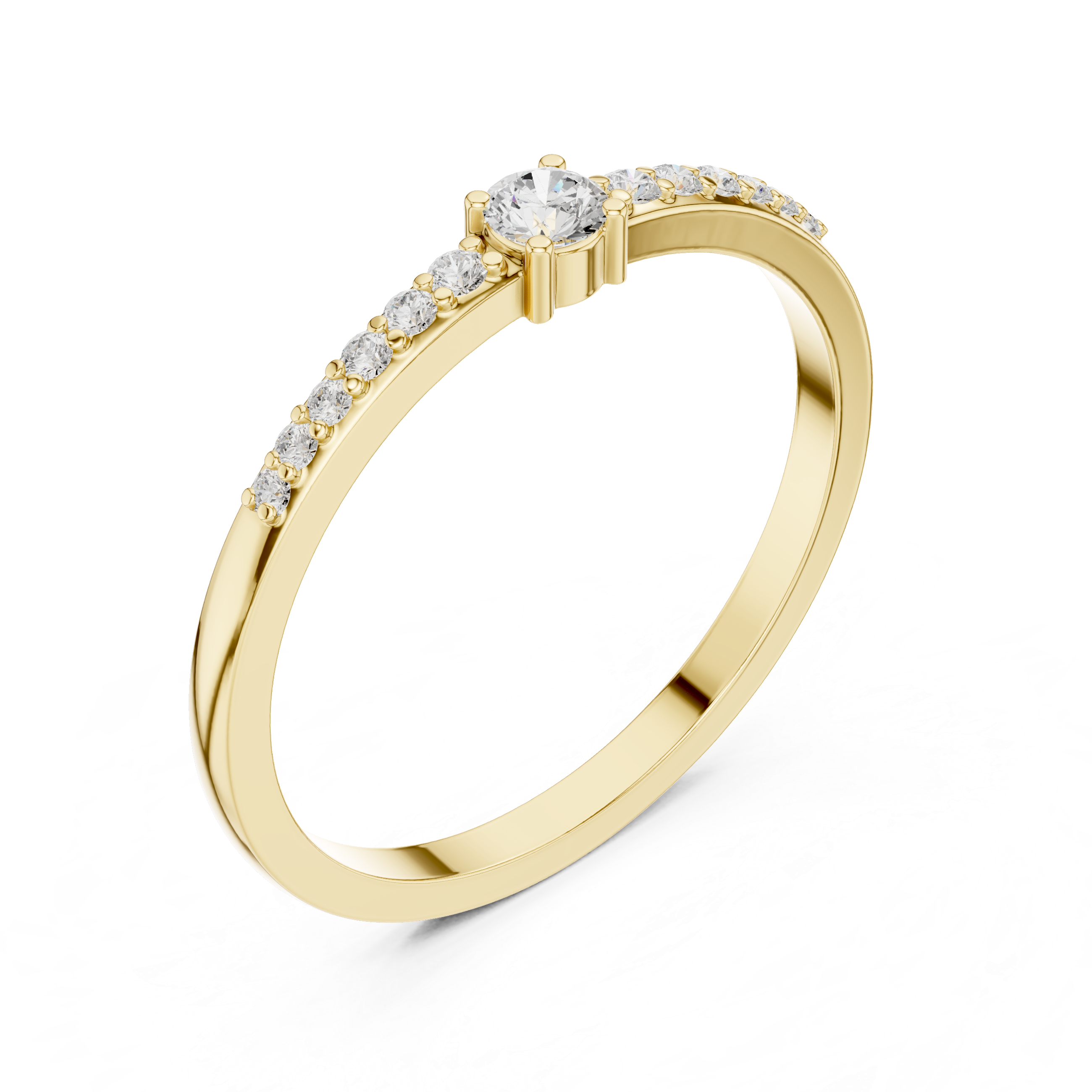 Minimalist Diamond Promise Ring