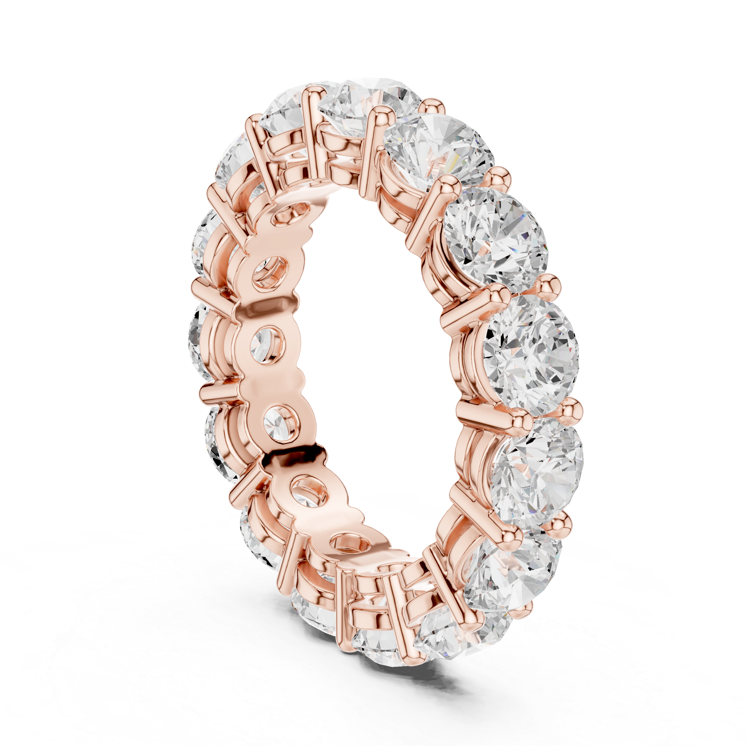 Round Diamond Eternity Wedding Band