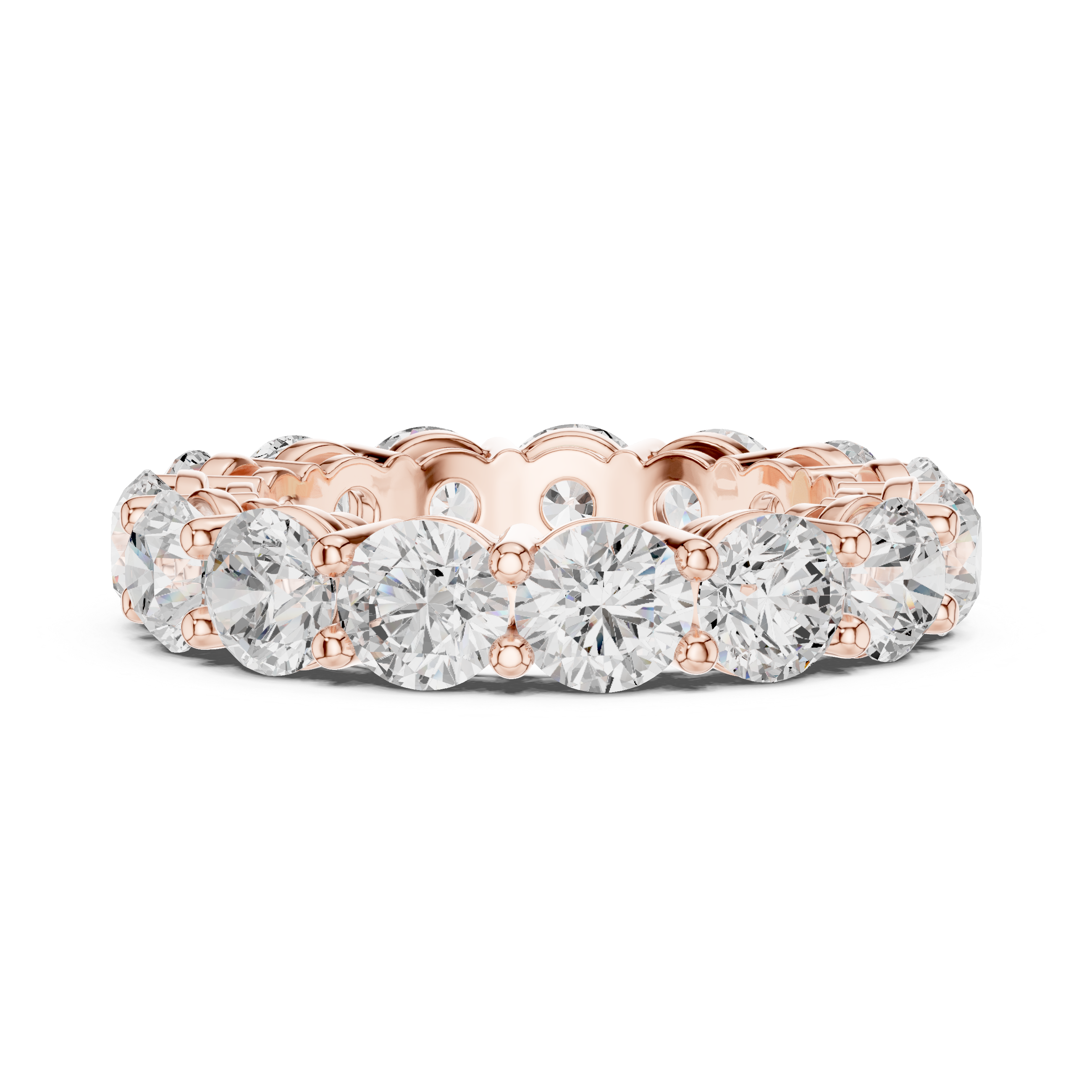Round Diamond Eternity Wedding Band