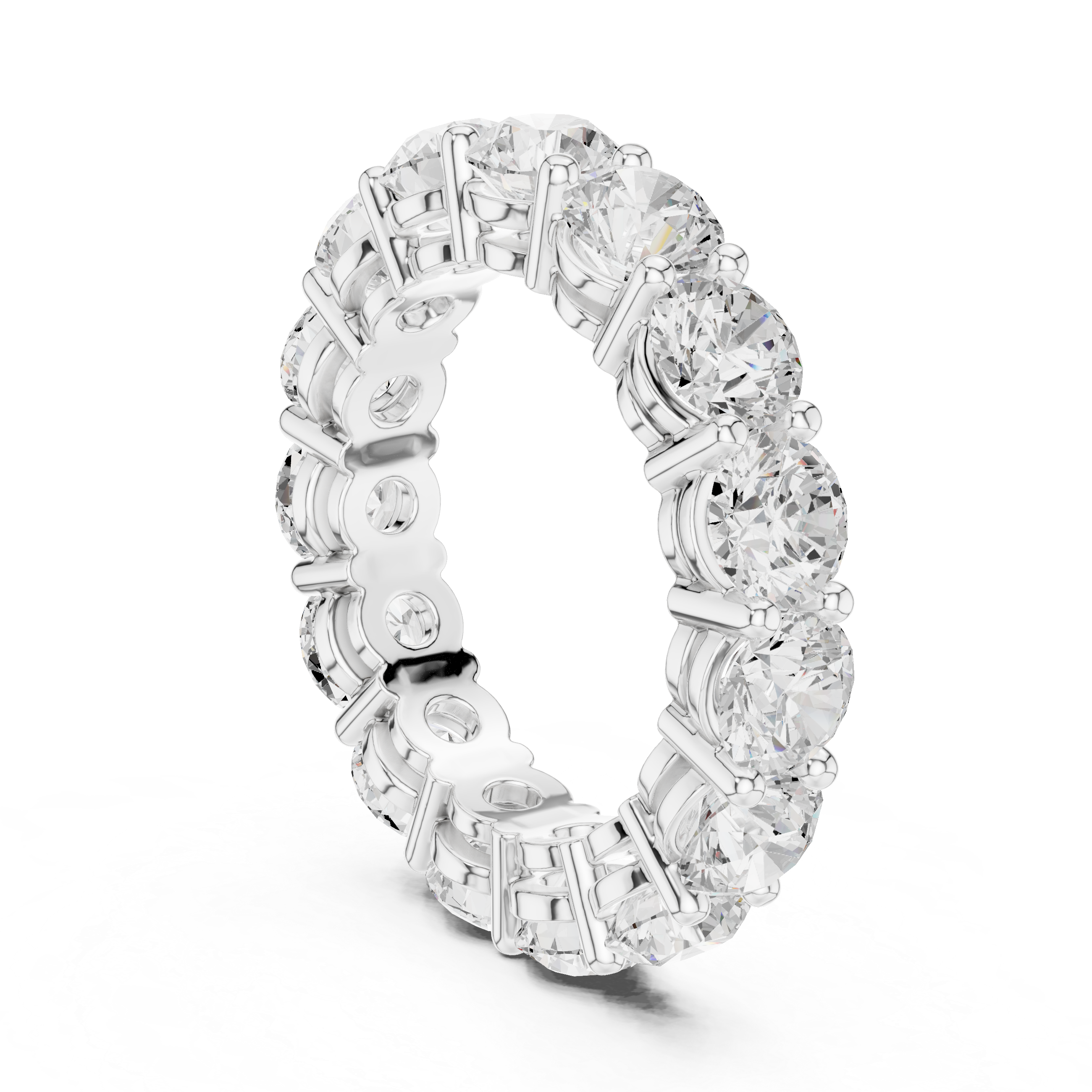 Round Diamond Eternity Wedding Band